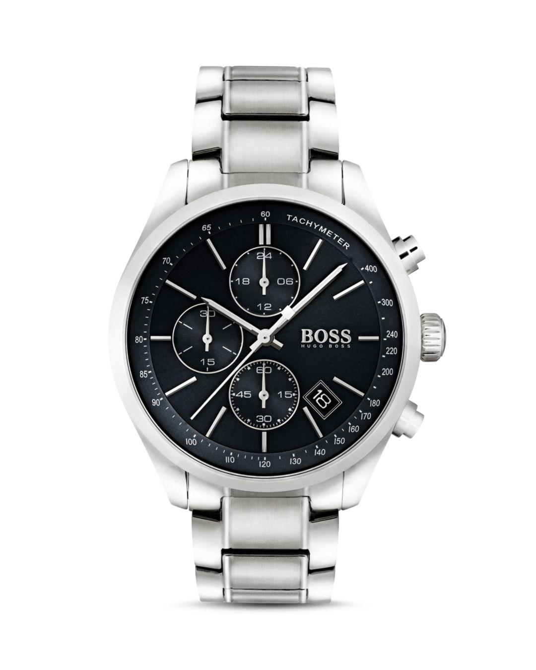 BOSS by HUGO BOSS Boss Grand Prix Chronograph Date Bracelet Watch in Silver  (Metallic) for Men - Save 40% - Lyst