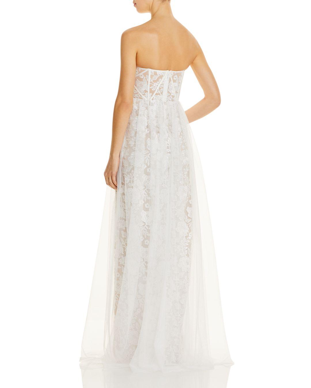 aidan aidan mattox embroidered mesh ball gown