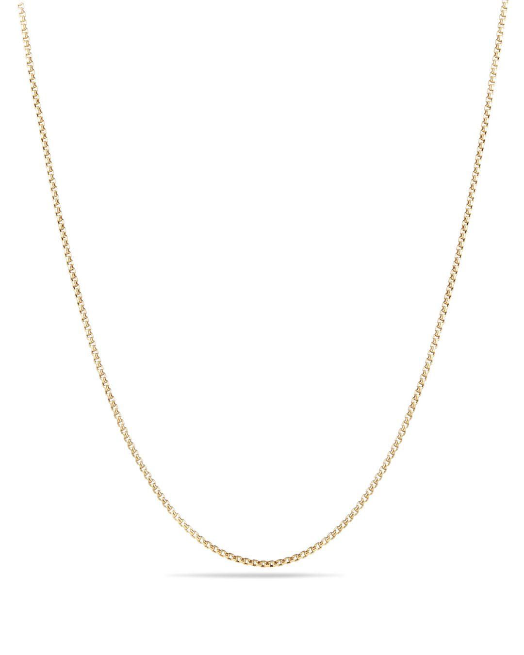 David Yurman 18k Gold Box Chain Necklace in Metallic - Lyst