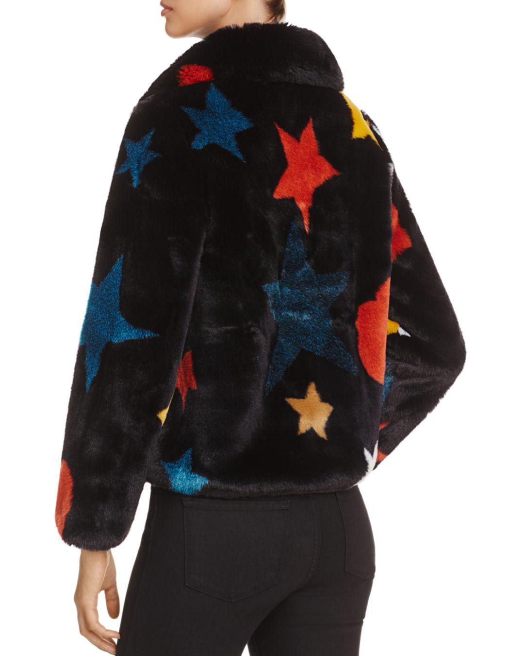 Star faux fur jacket Clearance