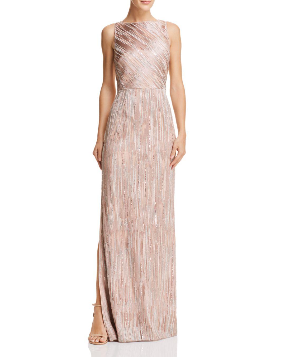 aidan mattox column gown