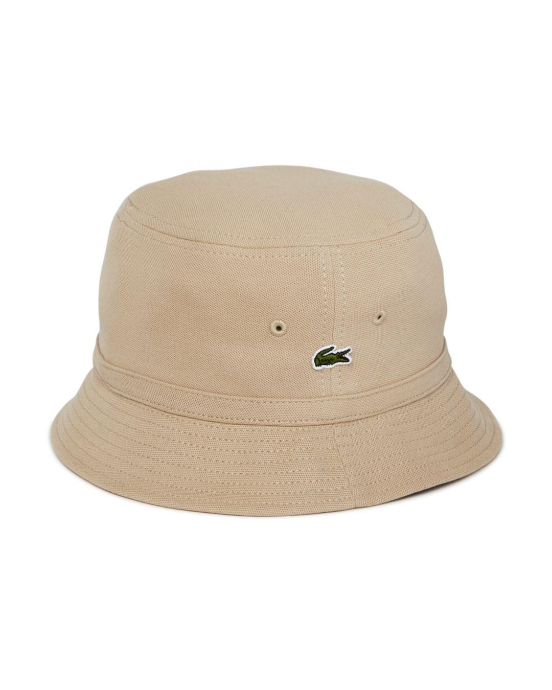 Lacoste Cotton Piqué Bucket Hat in 