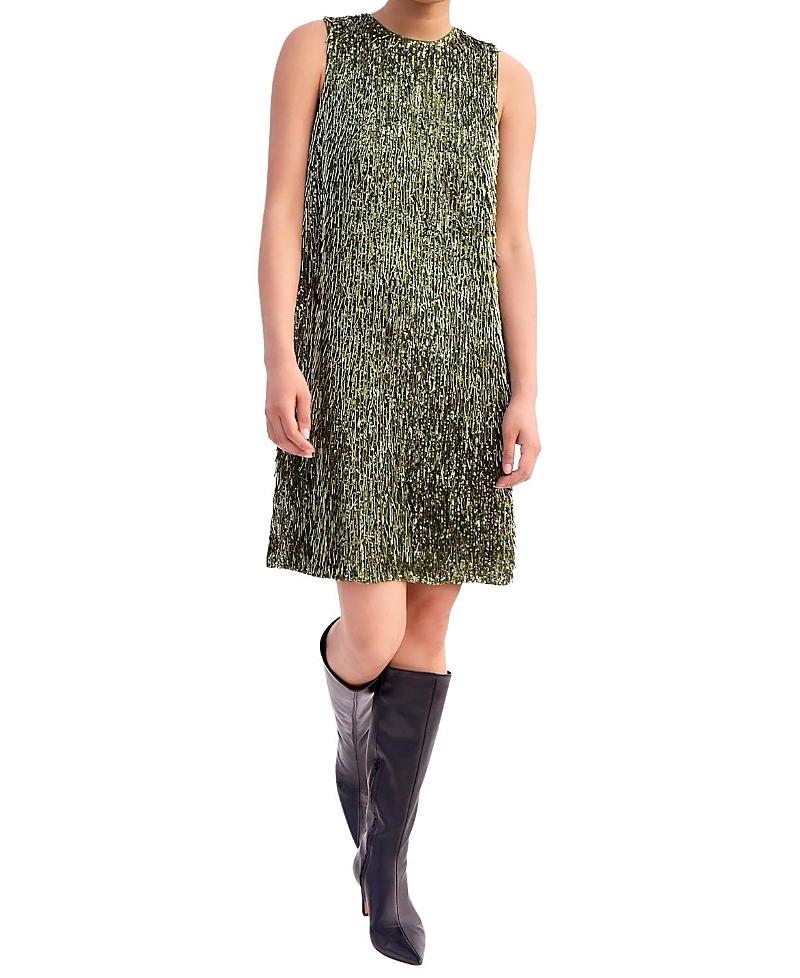 Ro & Zo Nina Drop Sequin Shift Dress in Green | Lyst