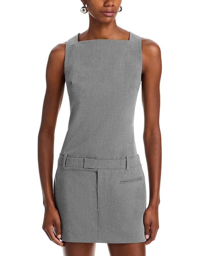 STAUD Skyla Mini Dress in Gray | Lyst