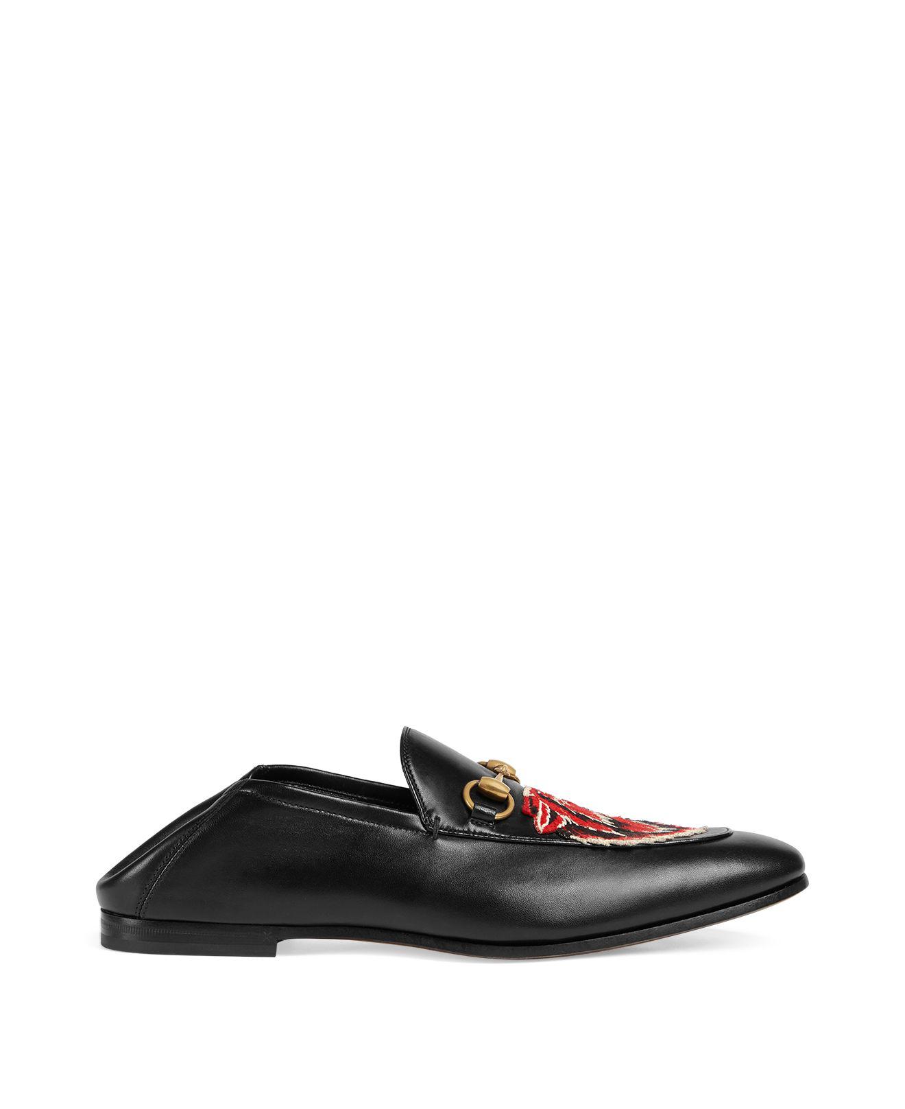 Gucci Men's Wolf Head Loafers in Black 