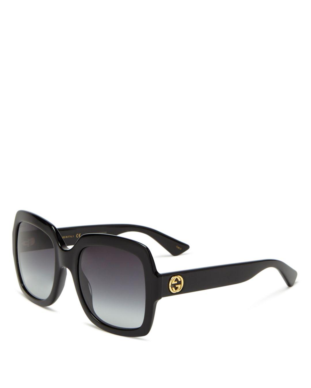 Gucci Women S Oversized Gradient Square Sunglasses In Black Save 52