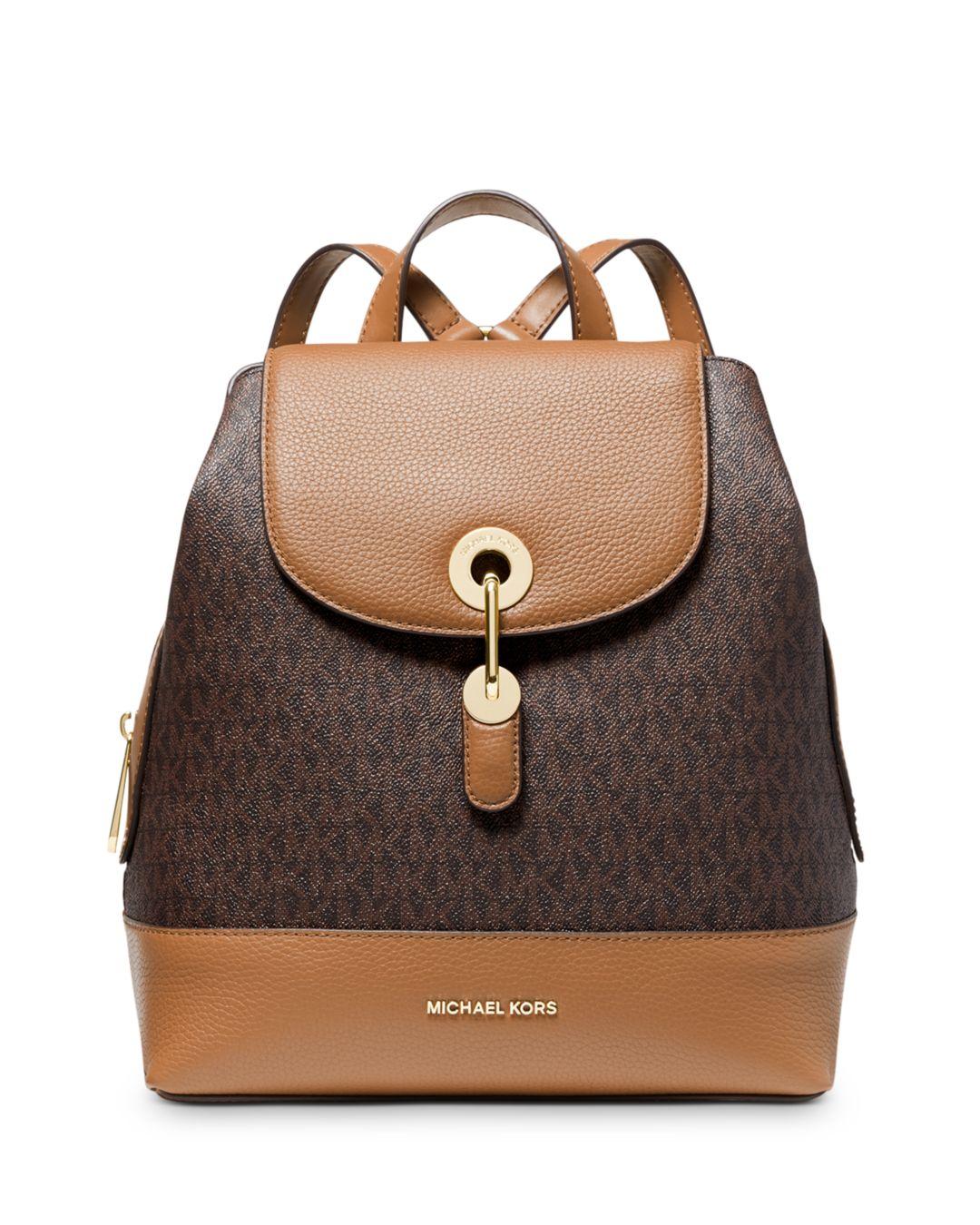 michael kors mini backpack brown