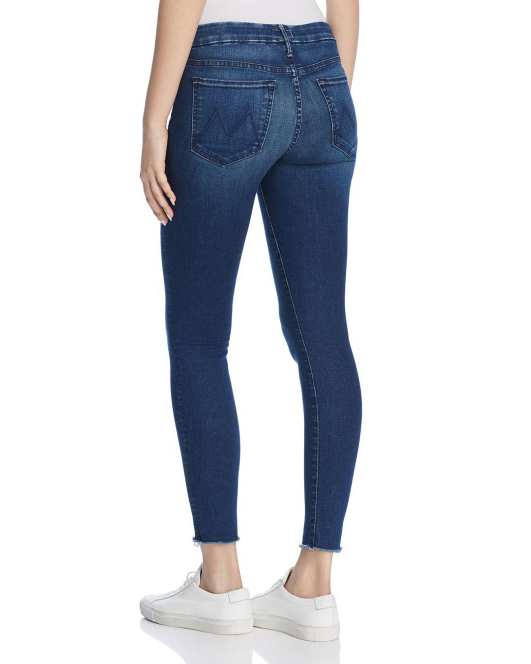 mother Fast Times Looker Ankle Fray Skinny Jeans In Fast Times
