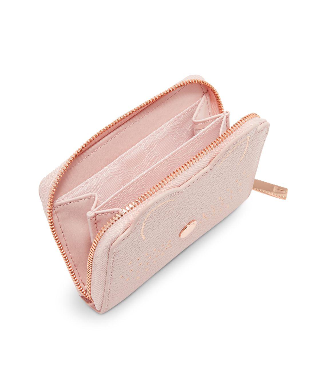 Ted Baker Lohana Cat Whiskers Small Leather Zip Coin Purse in Pink Lyst