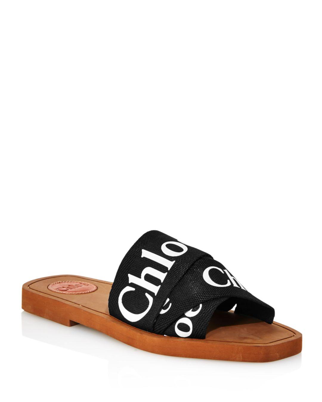 chloé woody flat sandals