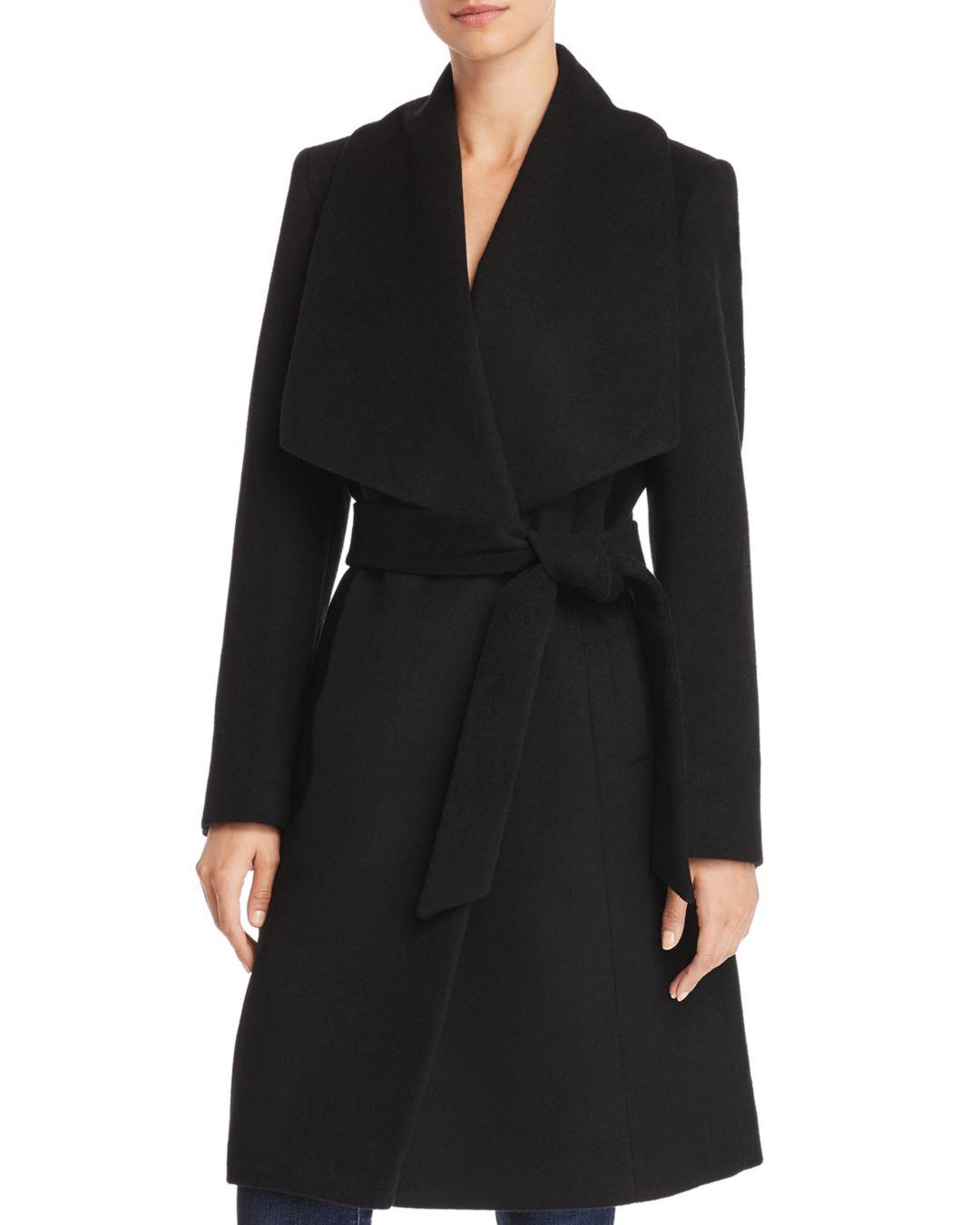 cole haan wrap coat black
