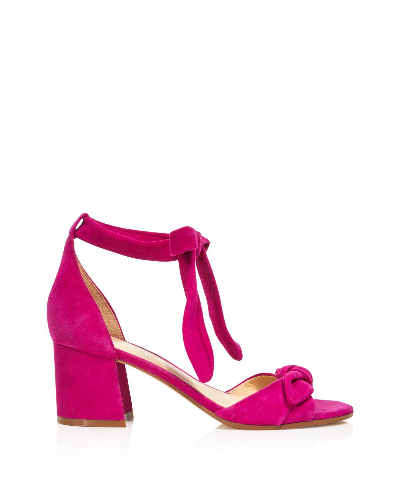 fuschia pink block heels