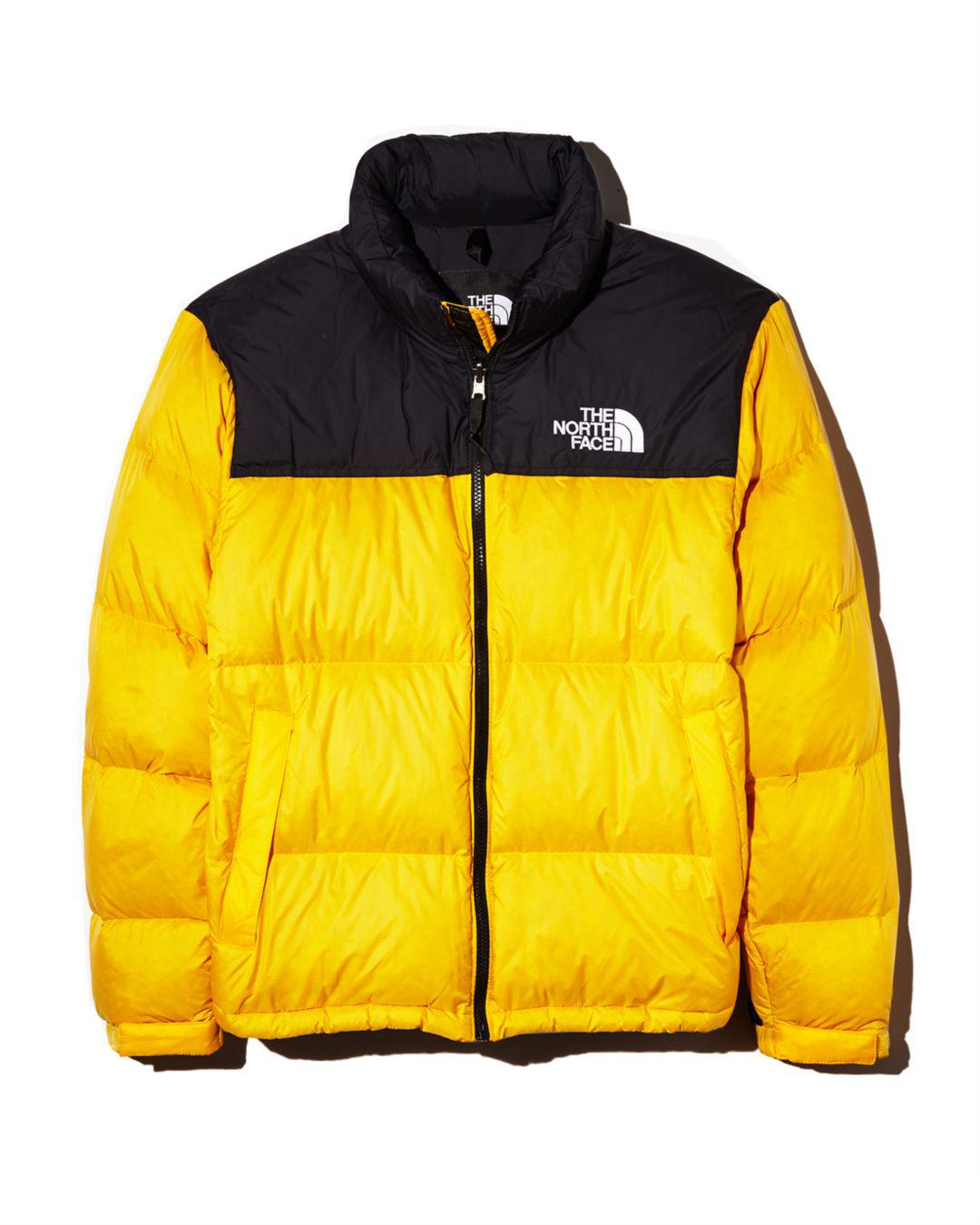 north face down jacket yellow
