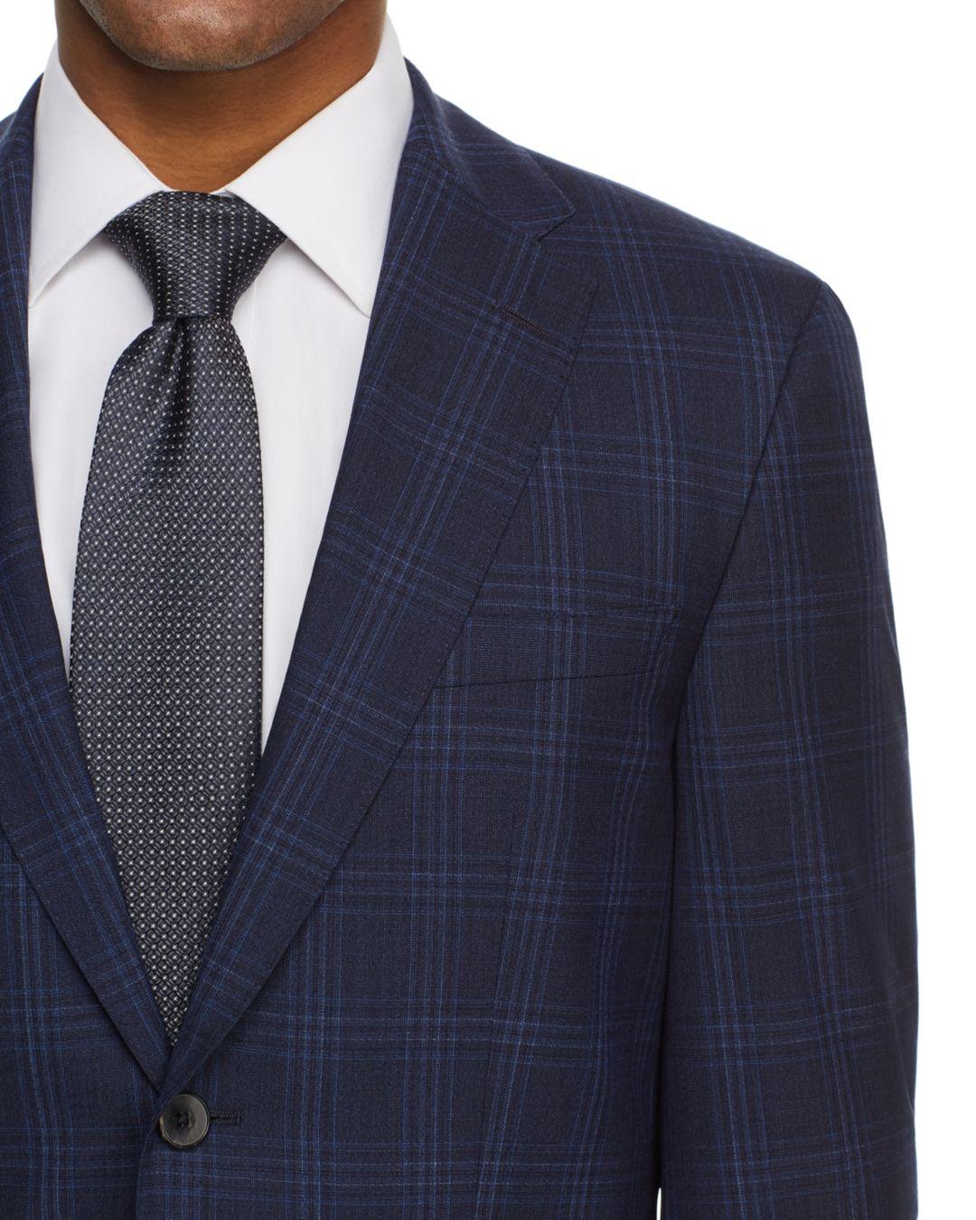 BOSS by HUGO BOSS Jeckson/lenon Tonal Plaid Regular Fit Suit in Navy/Blue  (Blue) for Men | Lyst