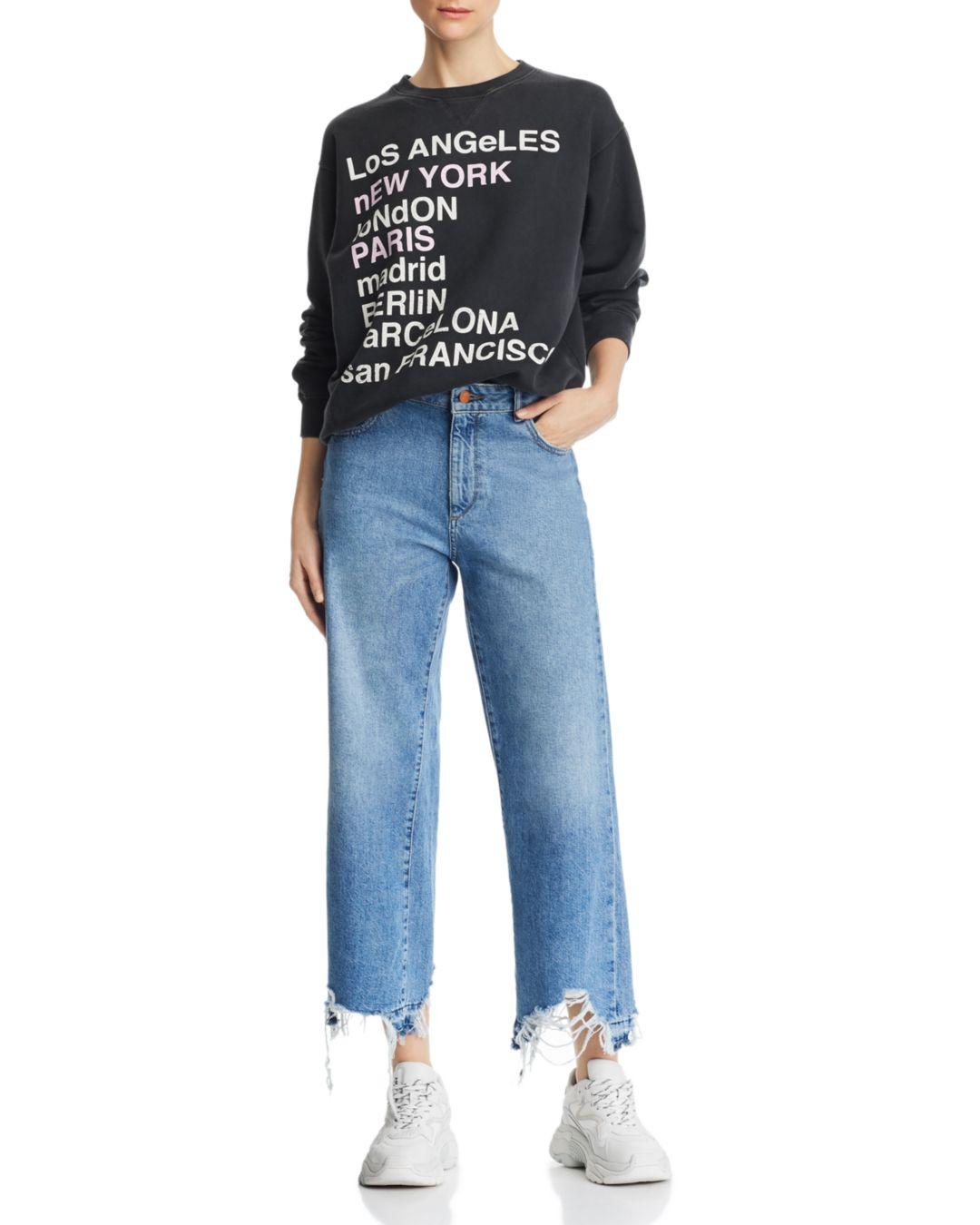 Anine Bing City Love Slogan-print Cotton-jersey Sweatshirt - Save 10% - Lyst