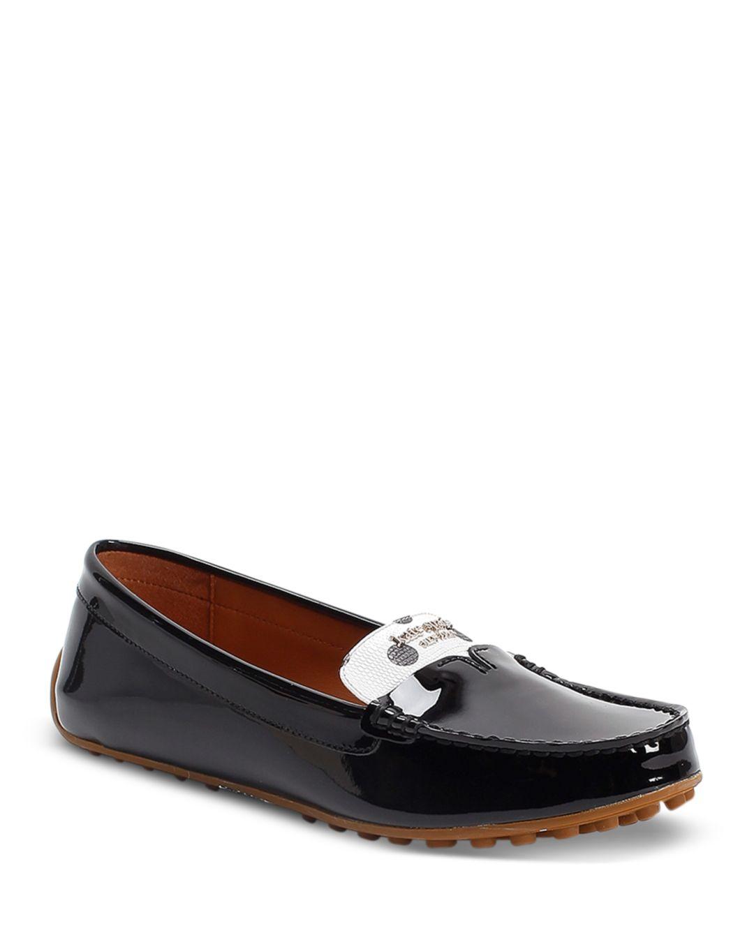 Kate Spade Leather Women's Deck Loafer Flats in Black Lyst