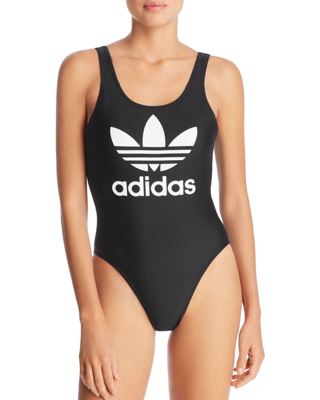 black adidas swimming costume
