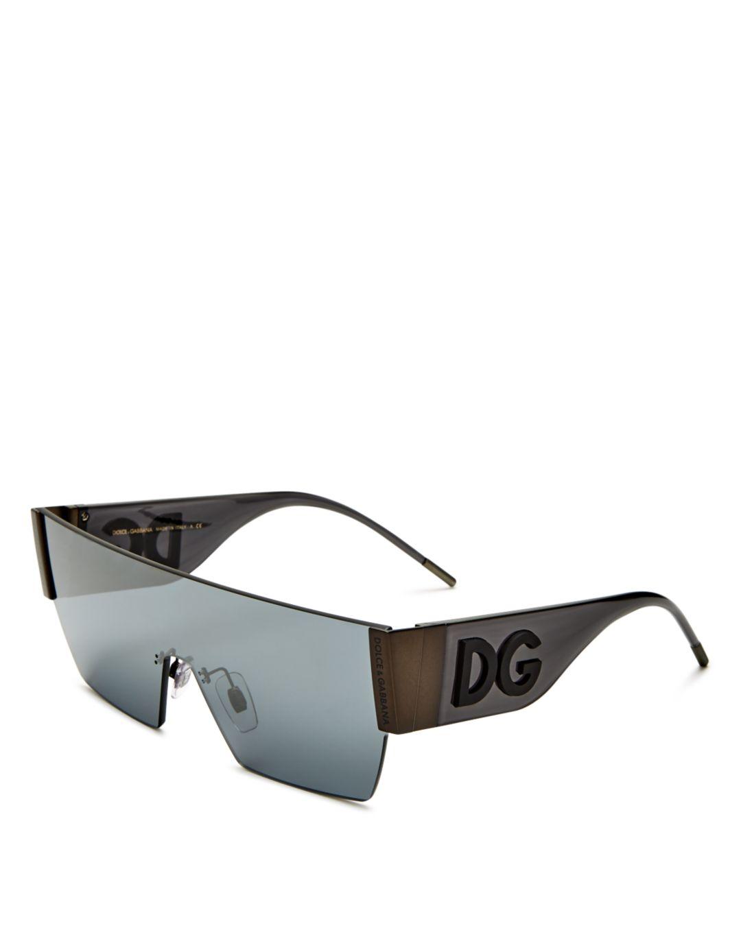 Dolce & Gabbana Dolce & Gabbana Women's Shield Sunglasses in Gray - Lyst