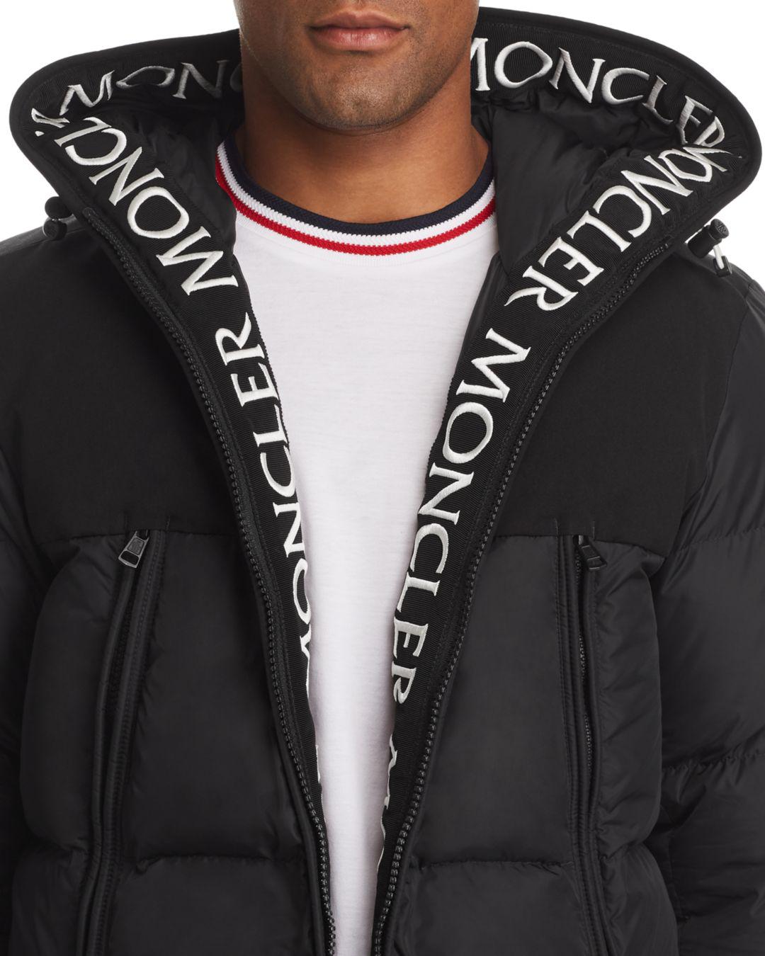 Moncler Montclar Logo Trim Down Jacket in Black for Men - Lyst