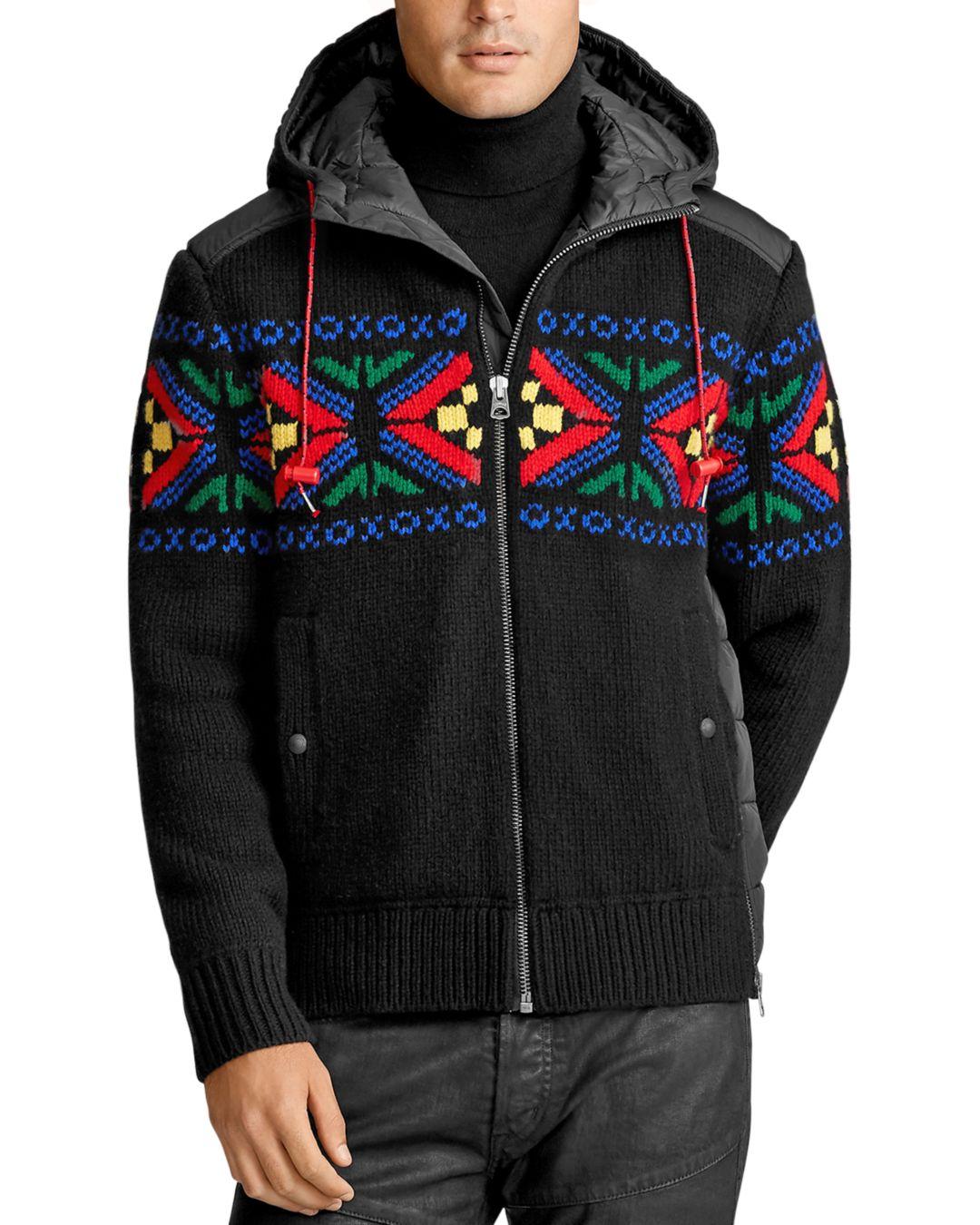 Polo Ralph Lauren Wool Fair Isle Hooded Jumper for Men - Lyst