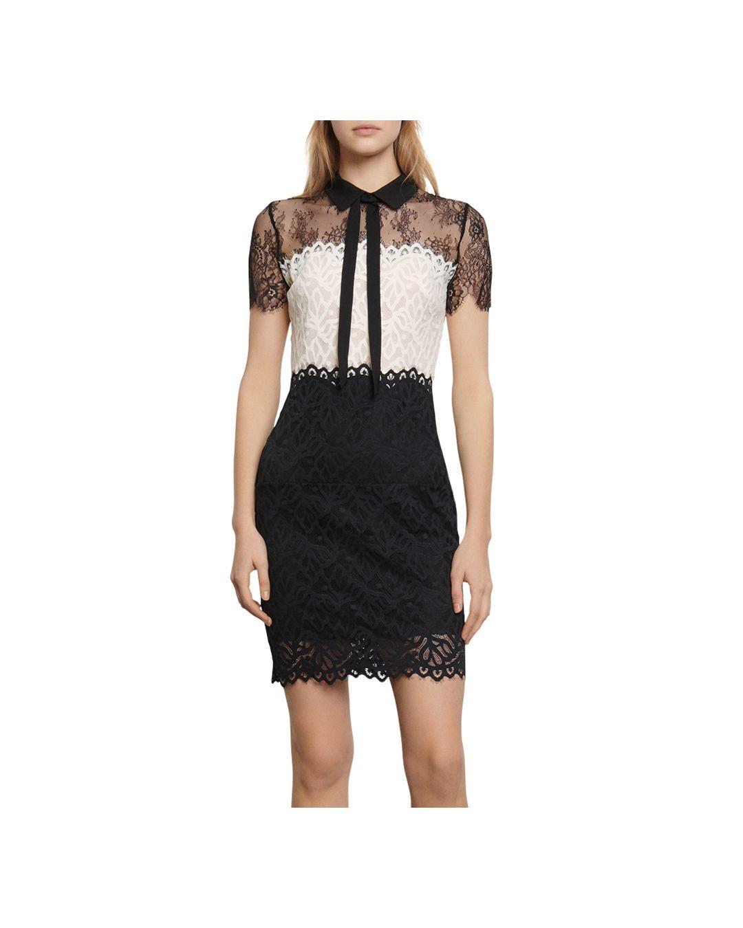 Sandro two tone lace dress Clearance