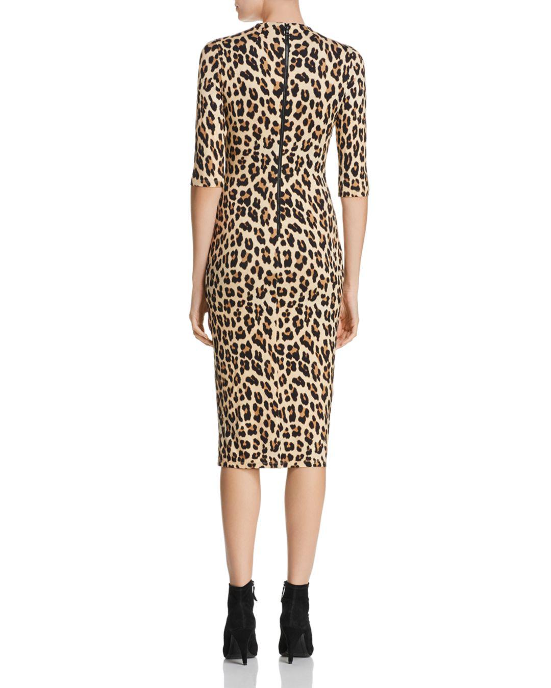 alice and olivia delora leopard dress