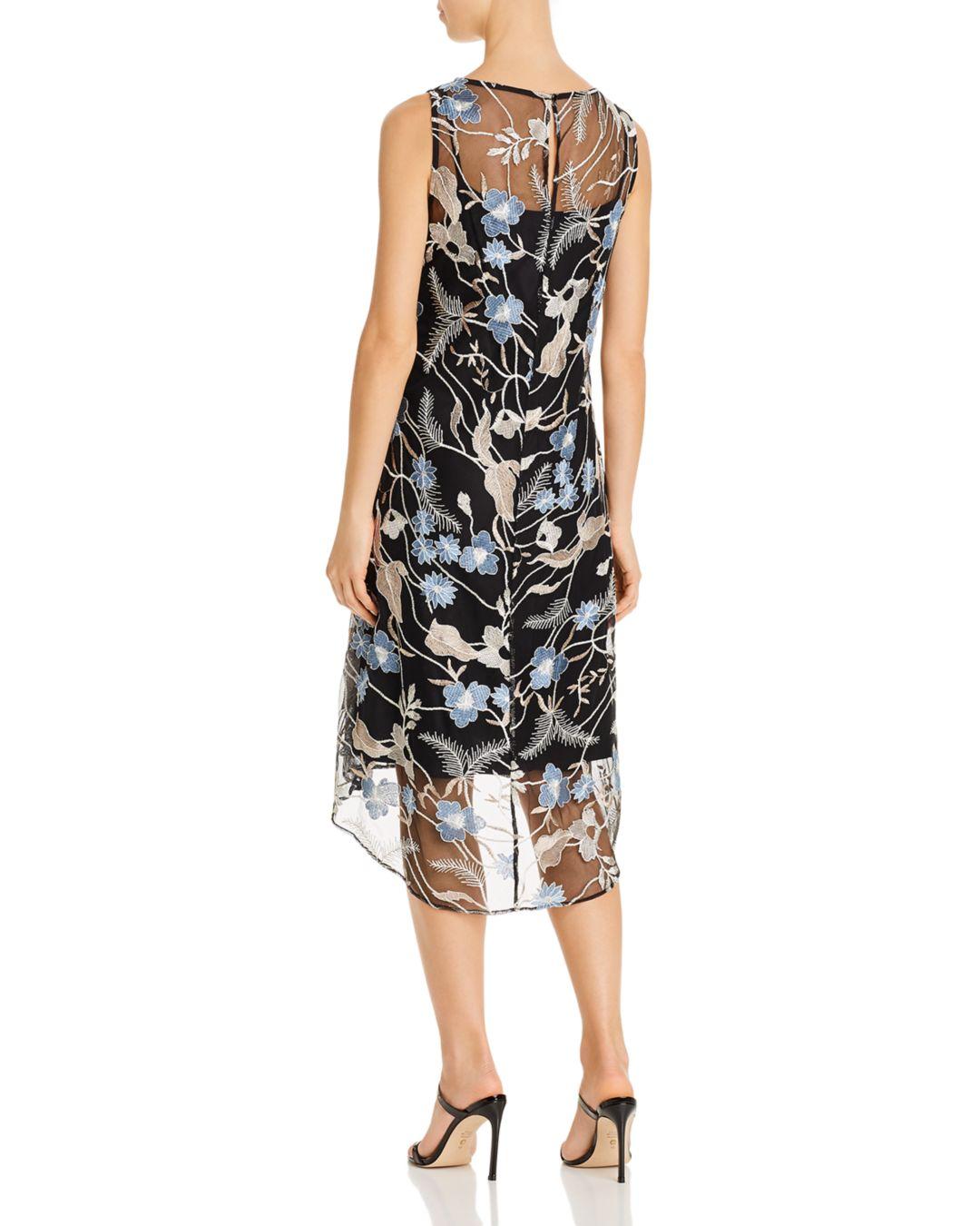 Adrianna Papell Lace Cocktail Dress Midi in Black | Poshare