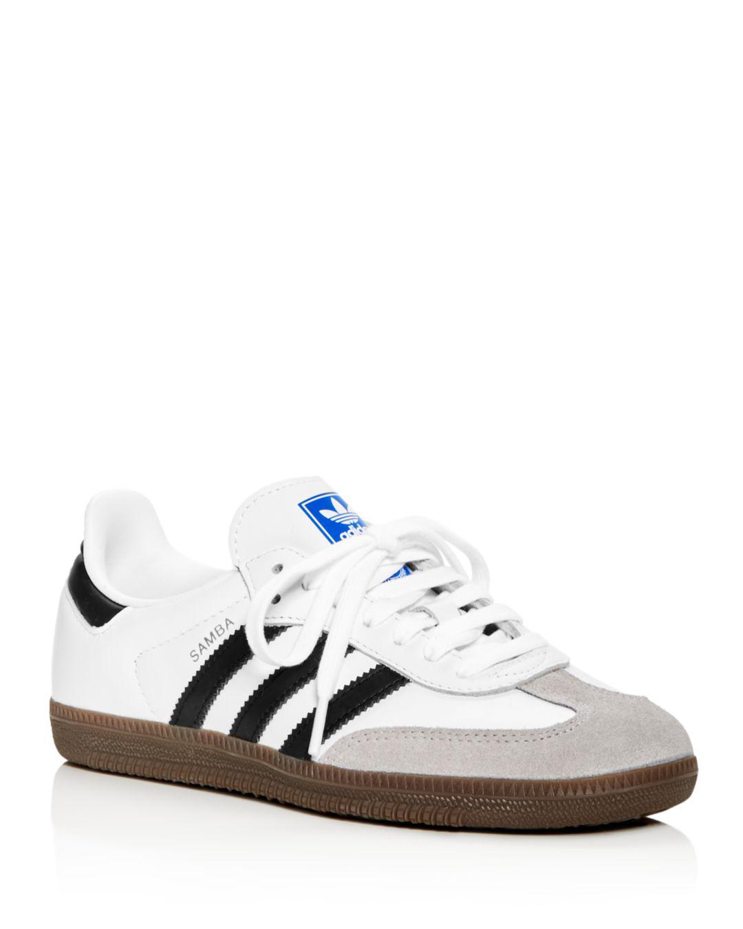 adidas Women's Samba Og Leather & Suede Lace Up Sneakers in White/Black  (White) - Lyst