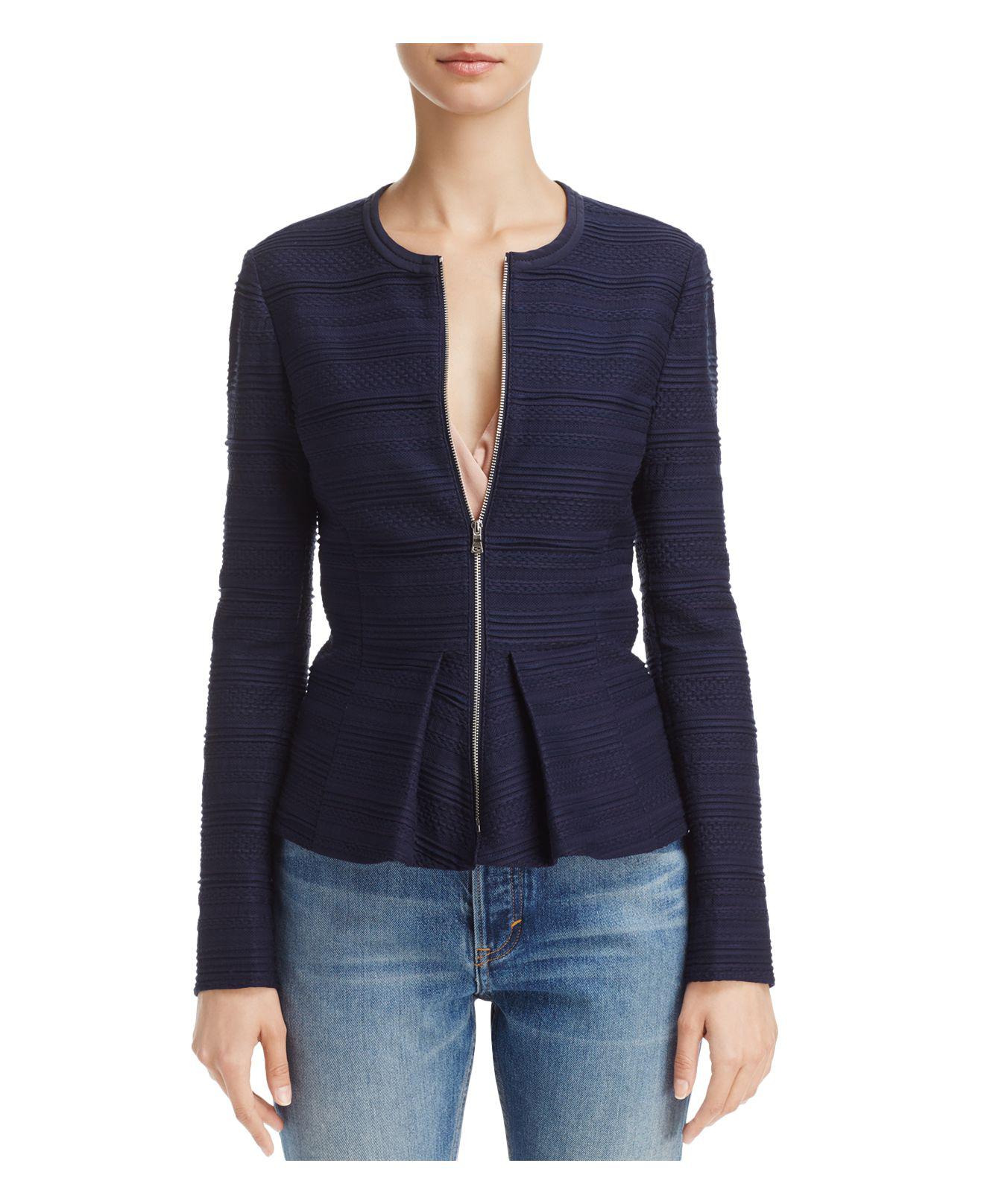 peplum zip jacket