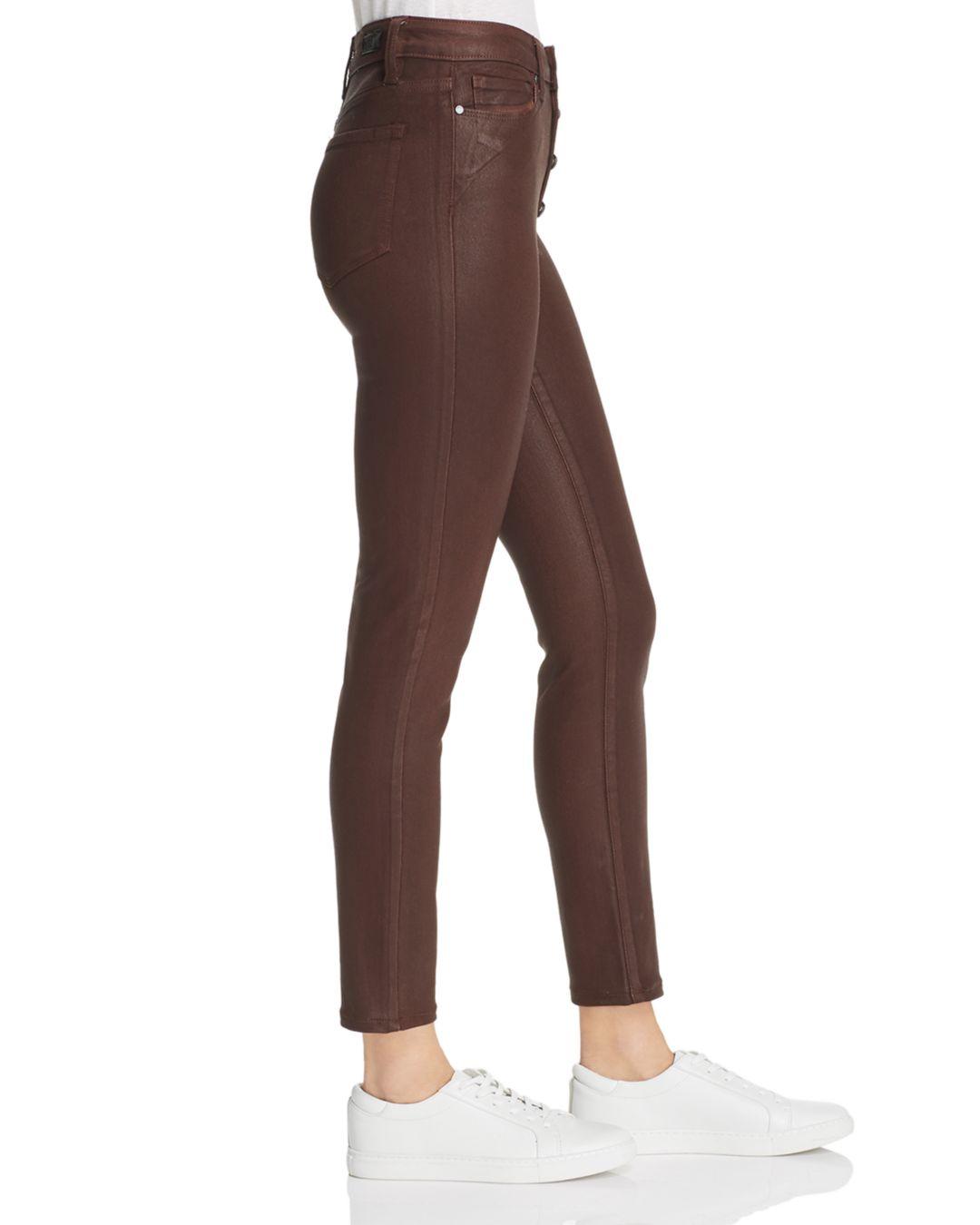 paige hoxton coated skinny jeans