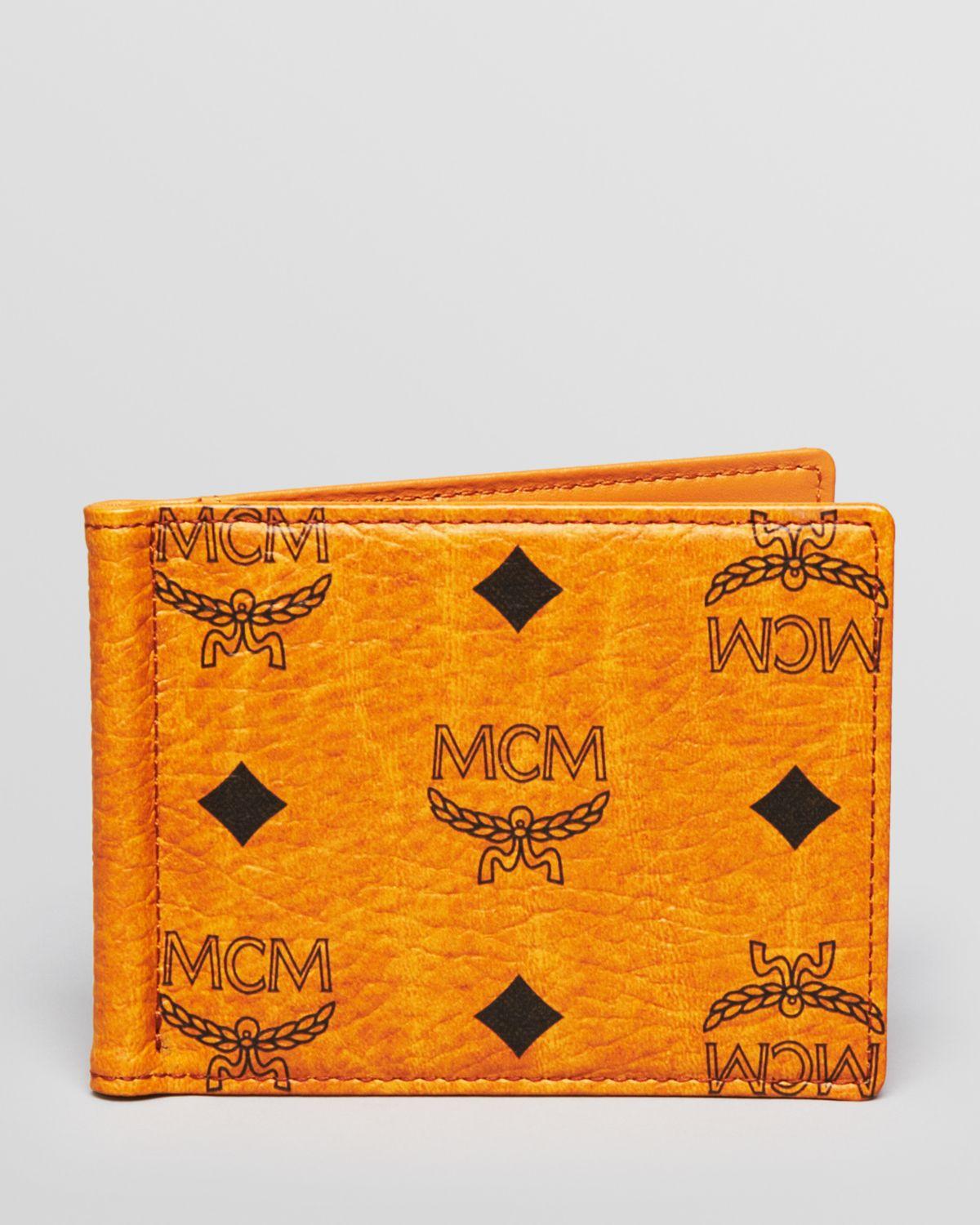 MCM Canvas Heritage Money Clip Wallet in Cognac (Orange) for Men - Lyst