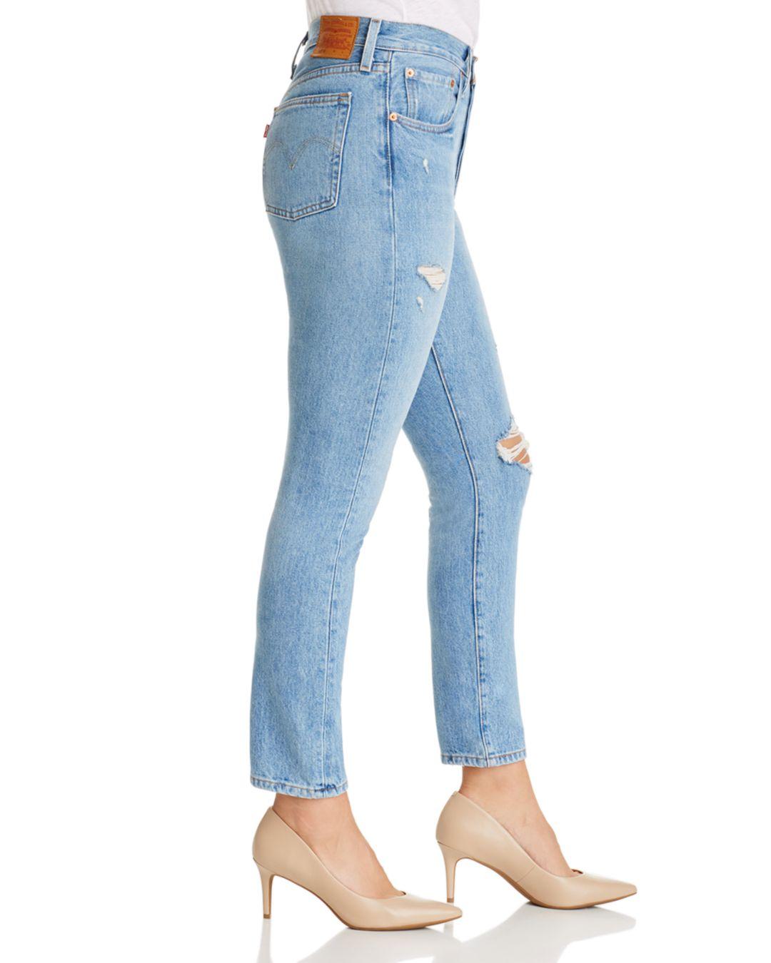 levi's 501 destruct slim jeans