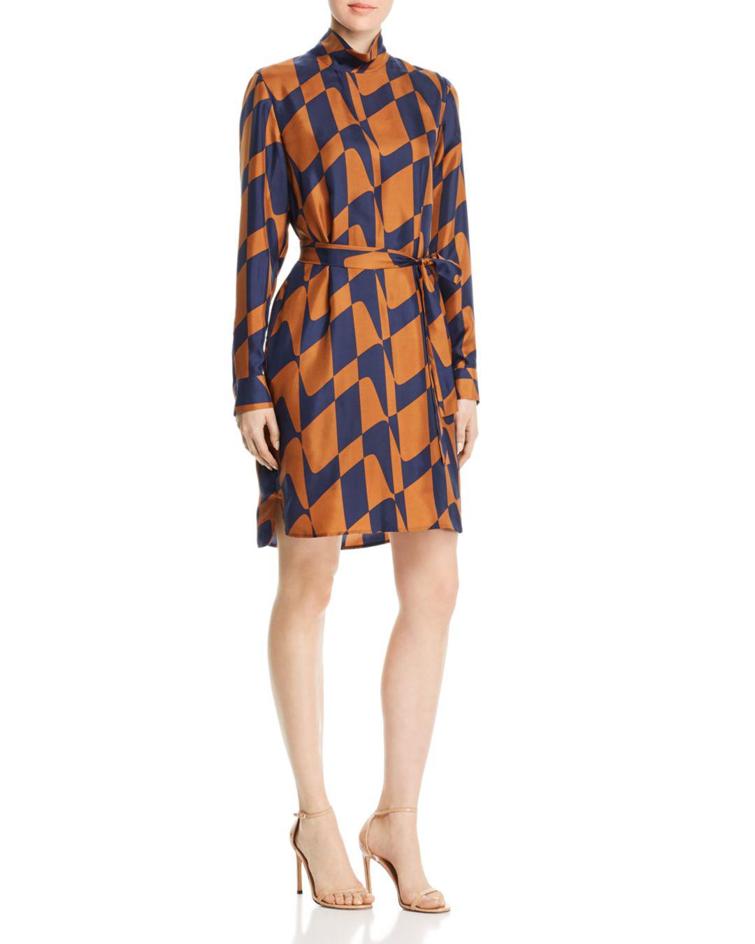 silk belted dress