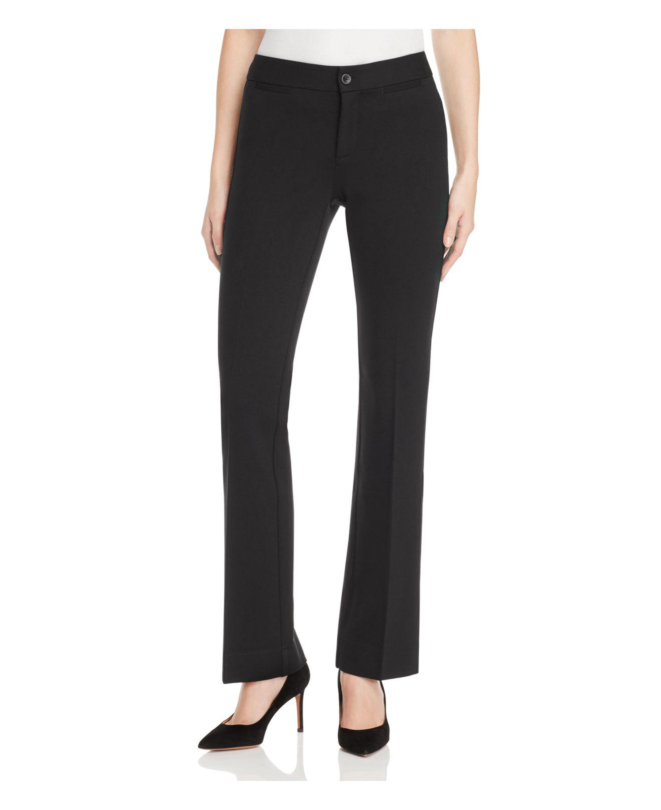 NYDJ Synthetic Michelle Trouser Flare Pants in Black - Lyst