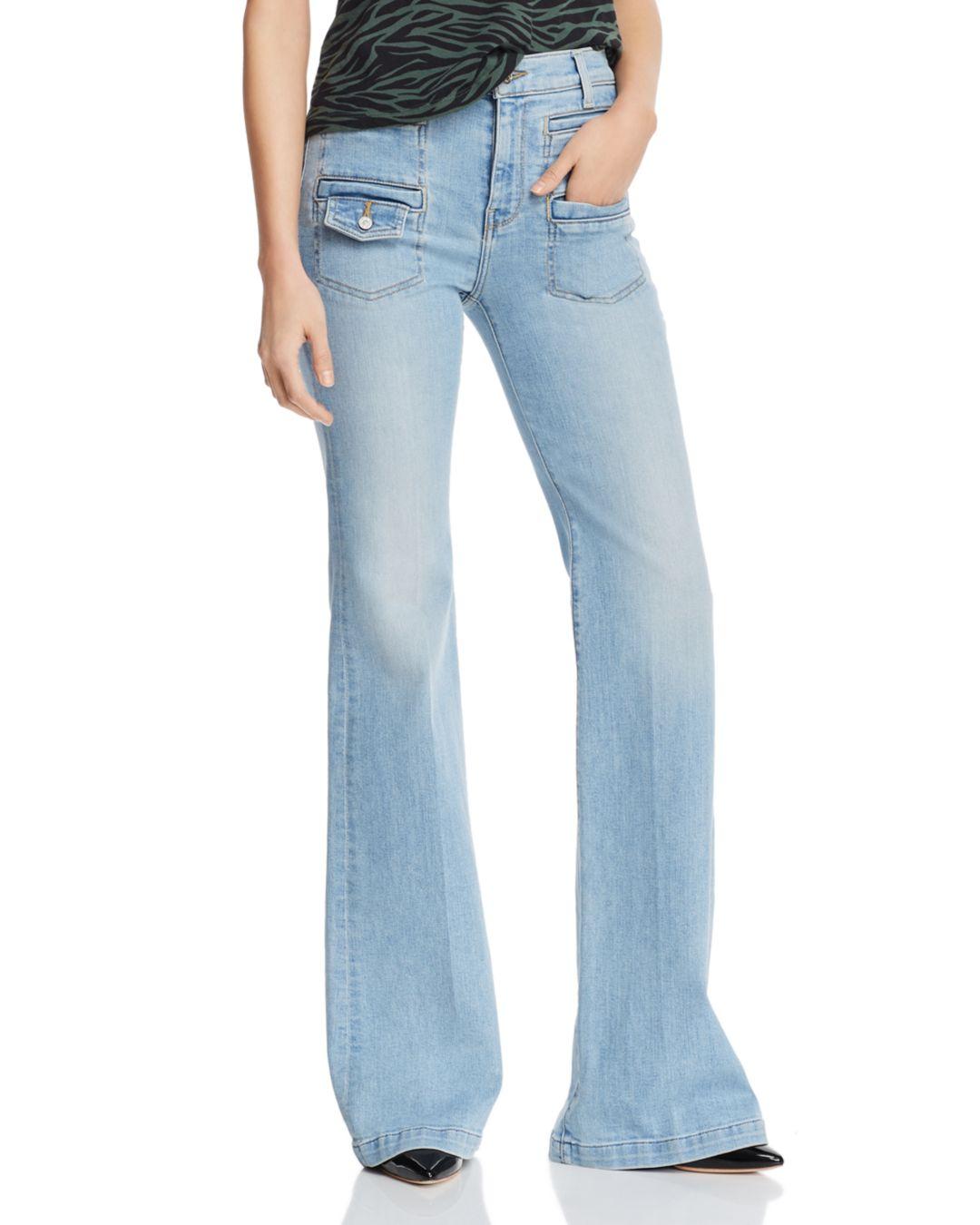 7 For All Mankind Georgia Flare Jeans In Roxy Lights in Blue | Lyst