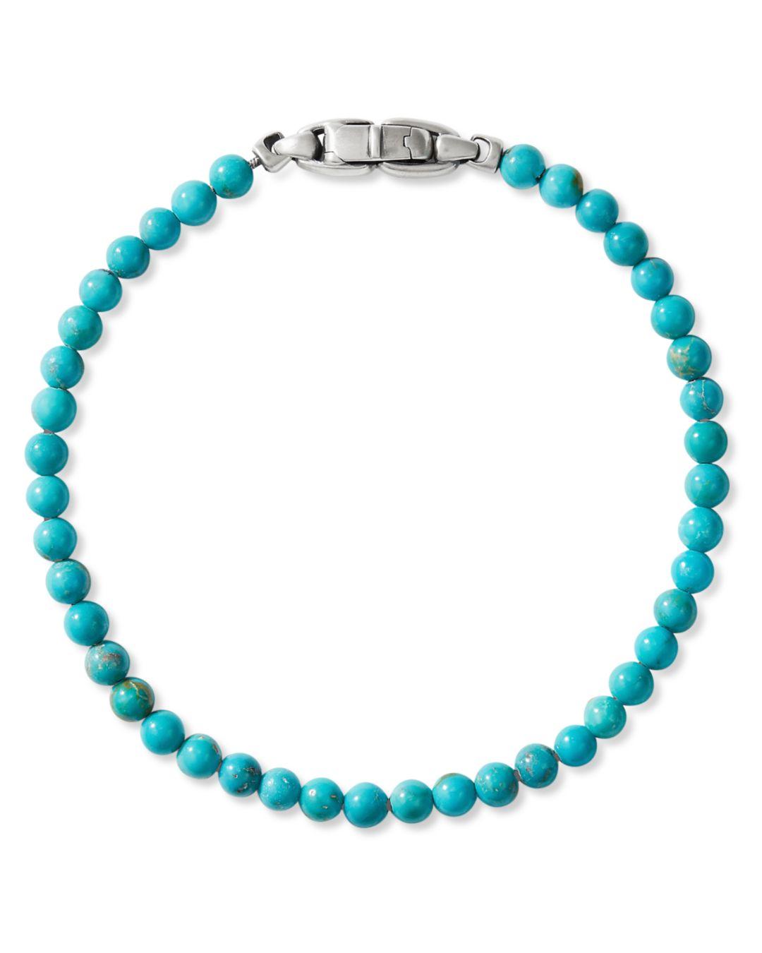 David Yurman Spiritual Beads Bracelet With Turquoise in Blue for Men | Lyst