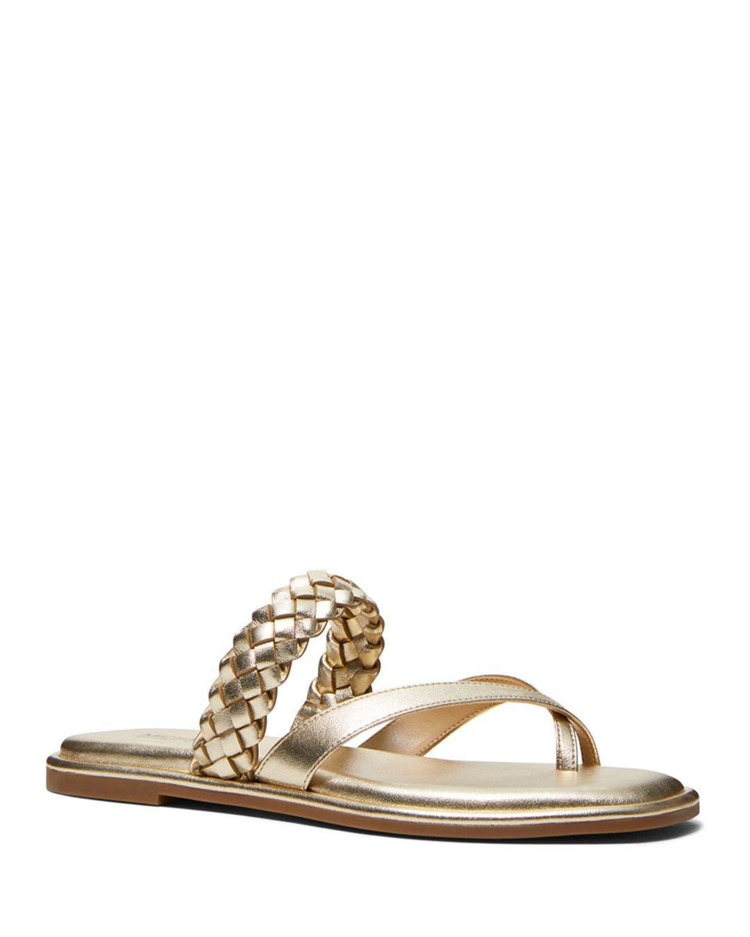 michael kors gold flip flops uk