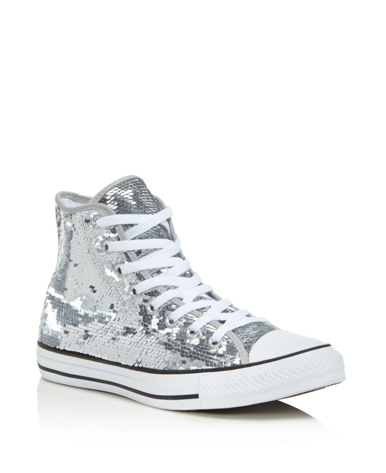 Converse Women's Chuck Taylor All Star Sequin High Top Sneakers | Lyst