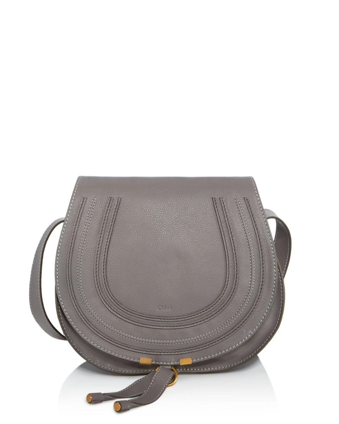 Chloé Marcie Mini Leather Shoulder Bag in Grey (Gray) - Save 55 