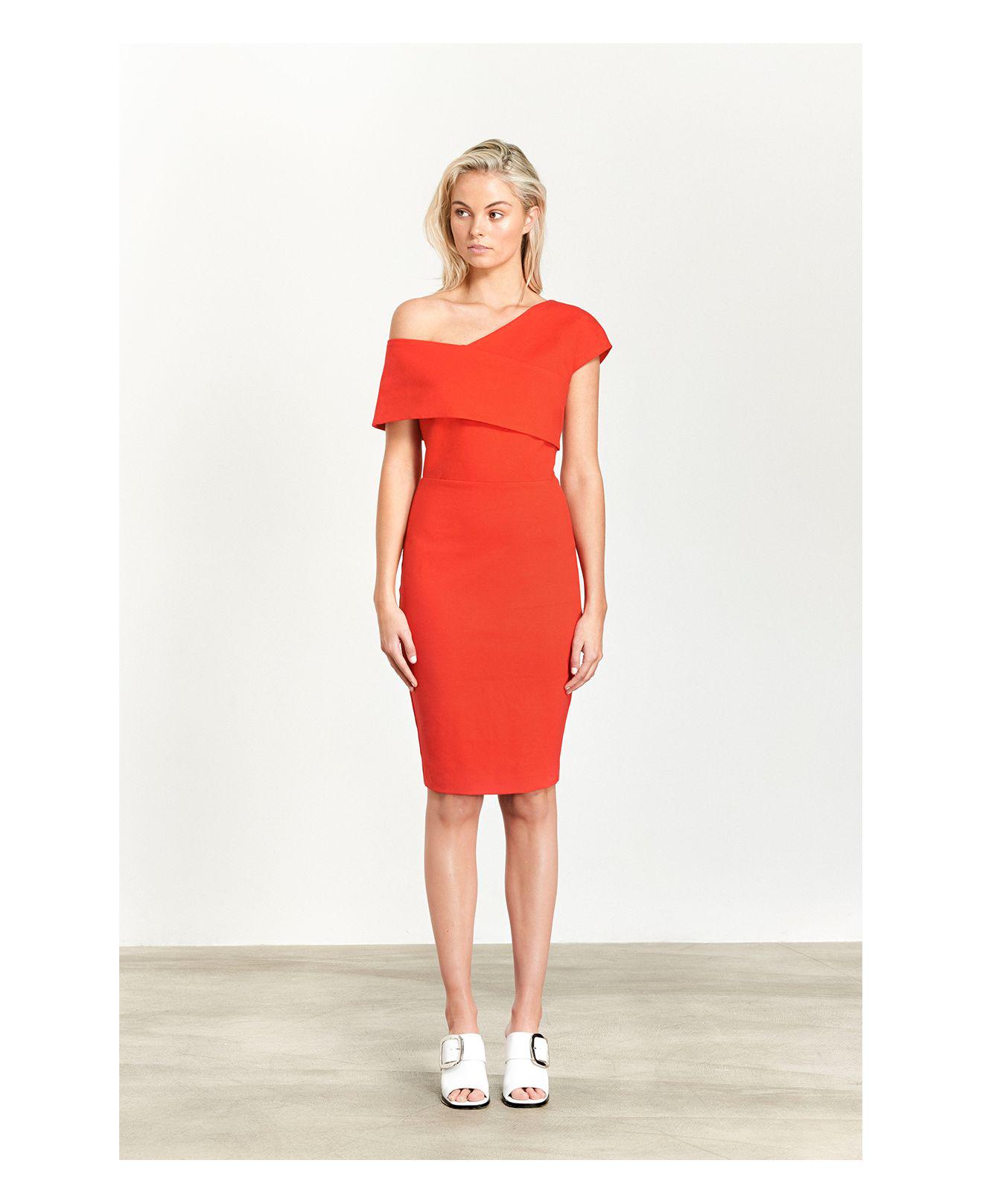 elliatt one shoulder popover dress