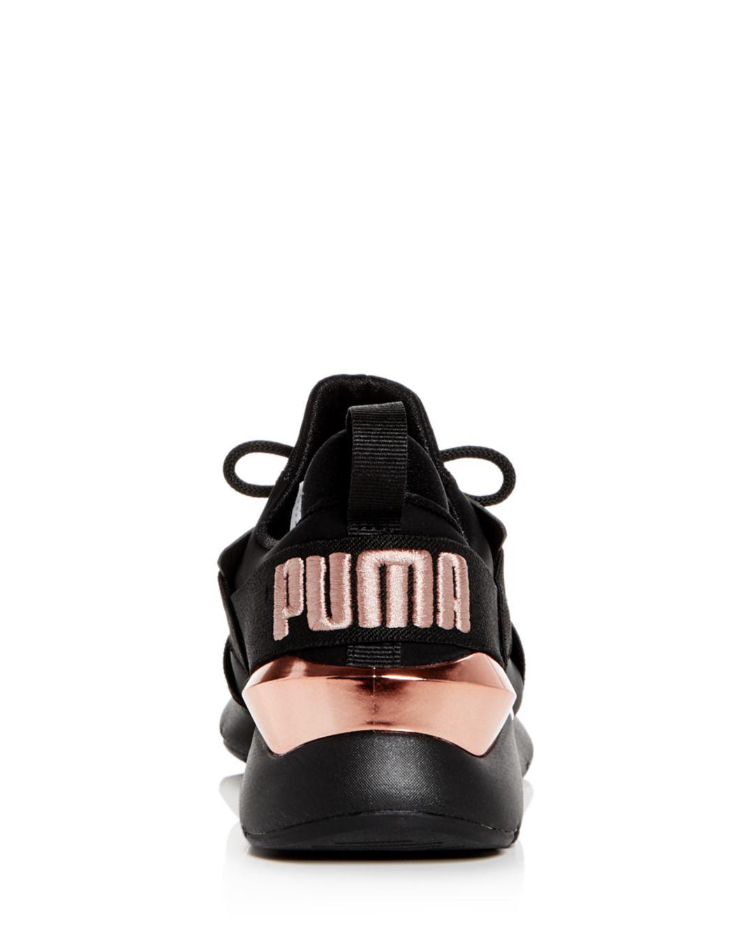PUMA Muse X-2 Metallic Sneakers in Black | Lyst