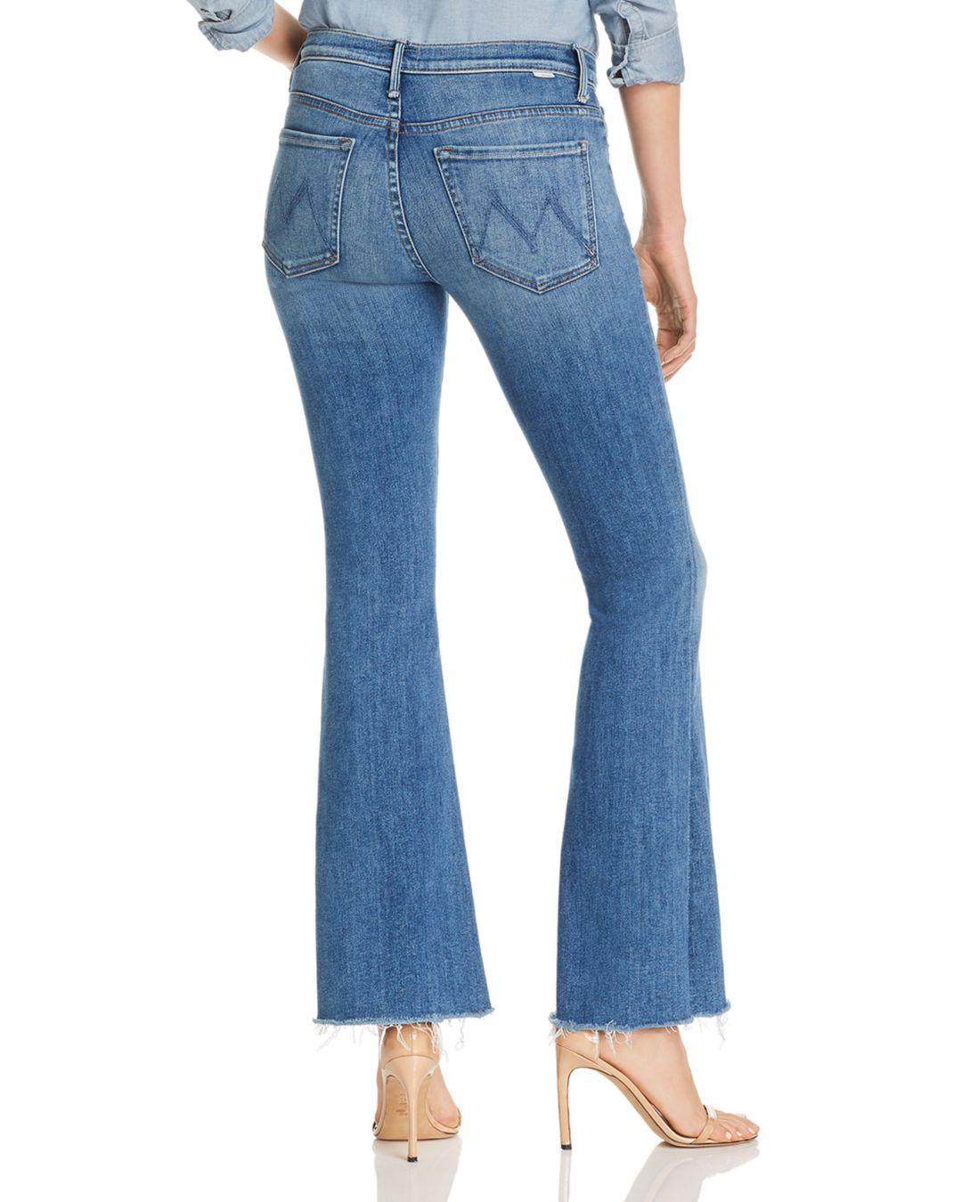 Mother Denim The Weekender High - Rise Frayed Flared Jeans In Hop On ...