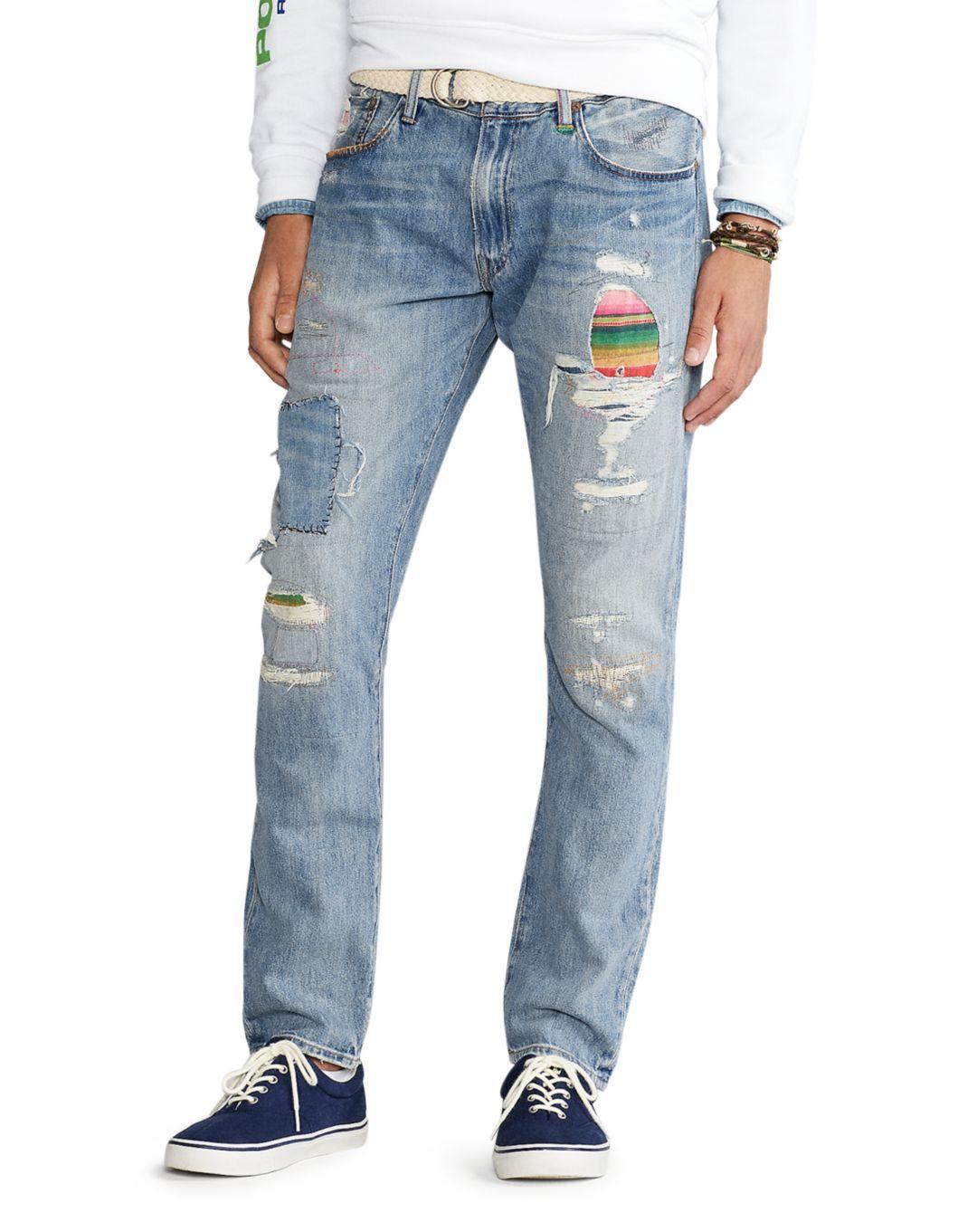 Polo Ralph Lauren Sullivan Slim Fit Repaired Jeans In Arroyo in Blue for  Men | Lyst
