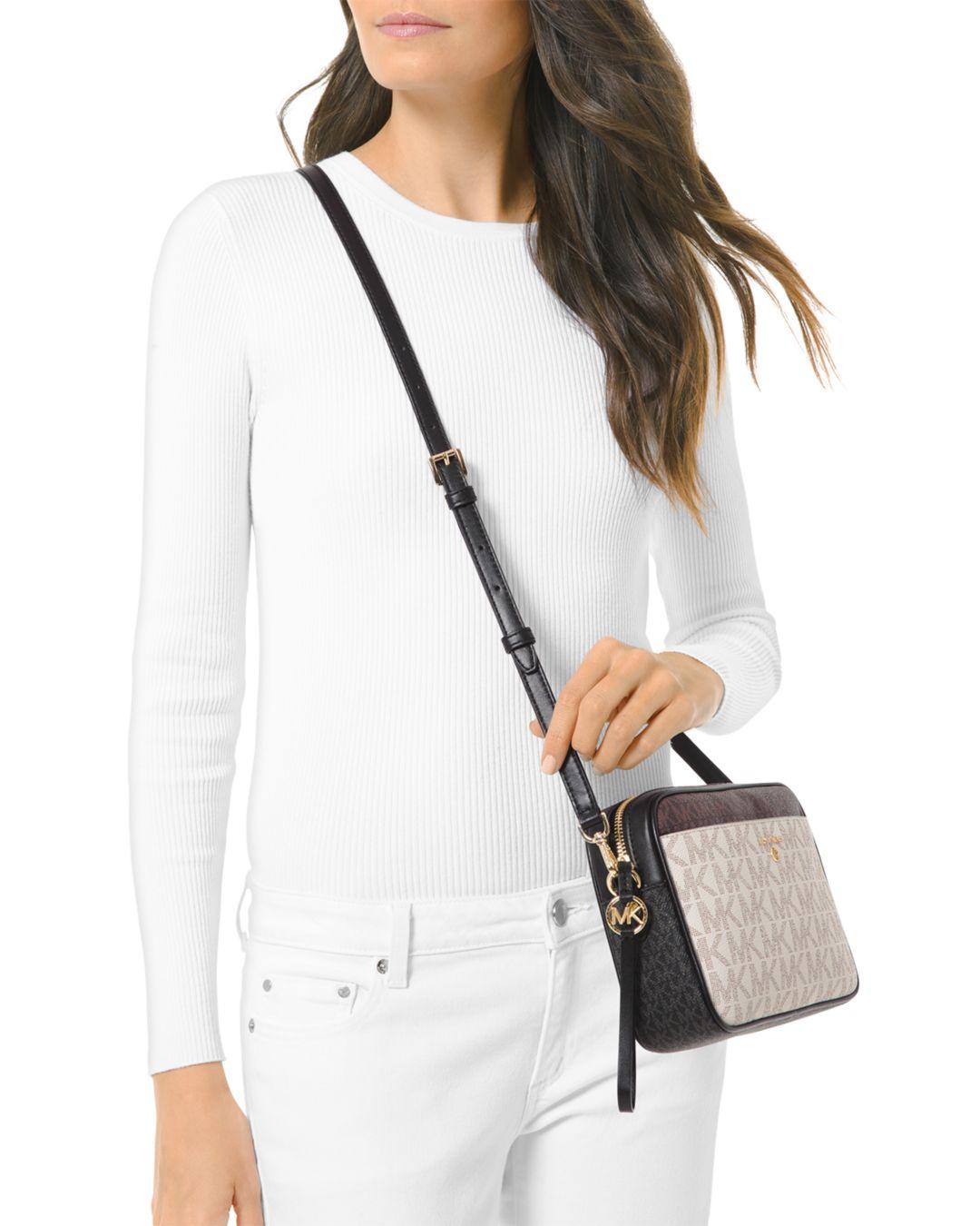 michael michael kors jet set charm east west leather camera crossbody