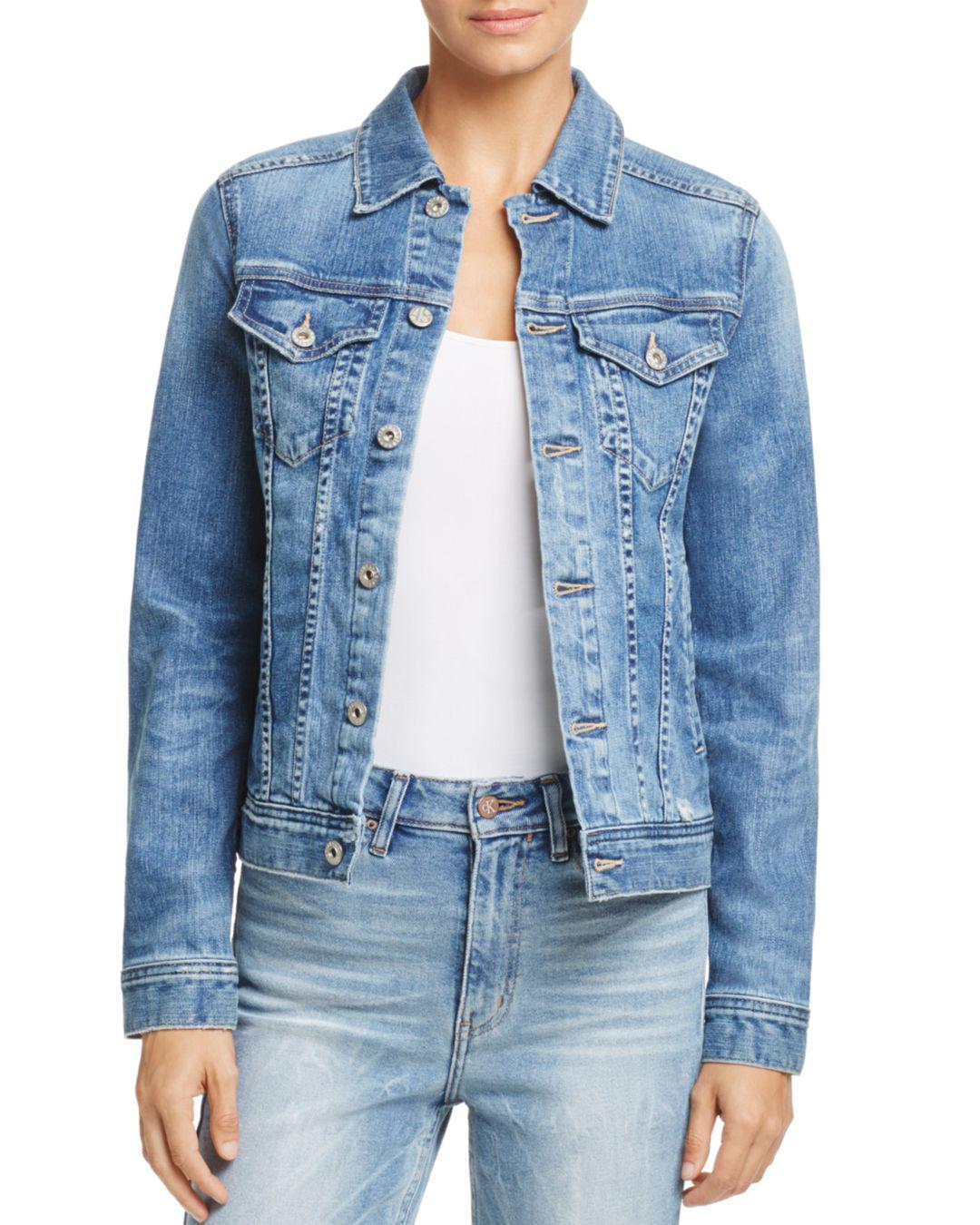 AG Jeans Led Denim Jacket In 10 Years Mnetic Blue - Lyst