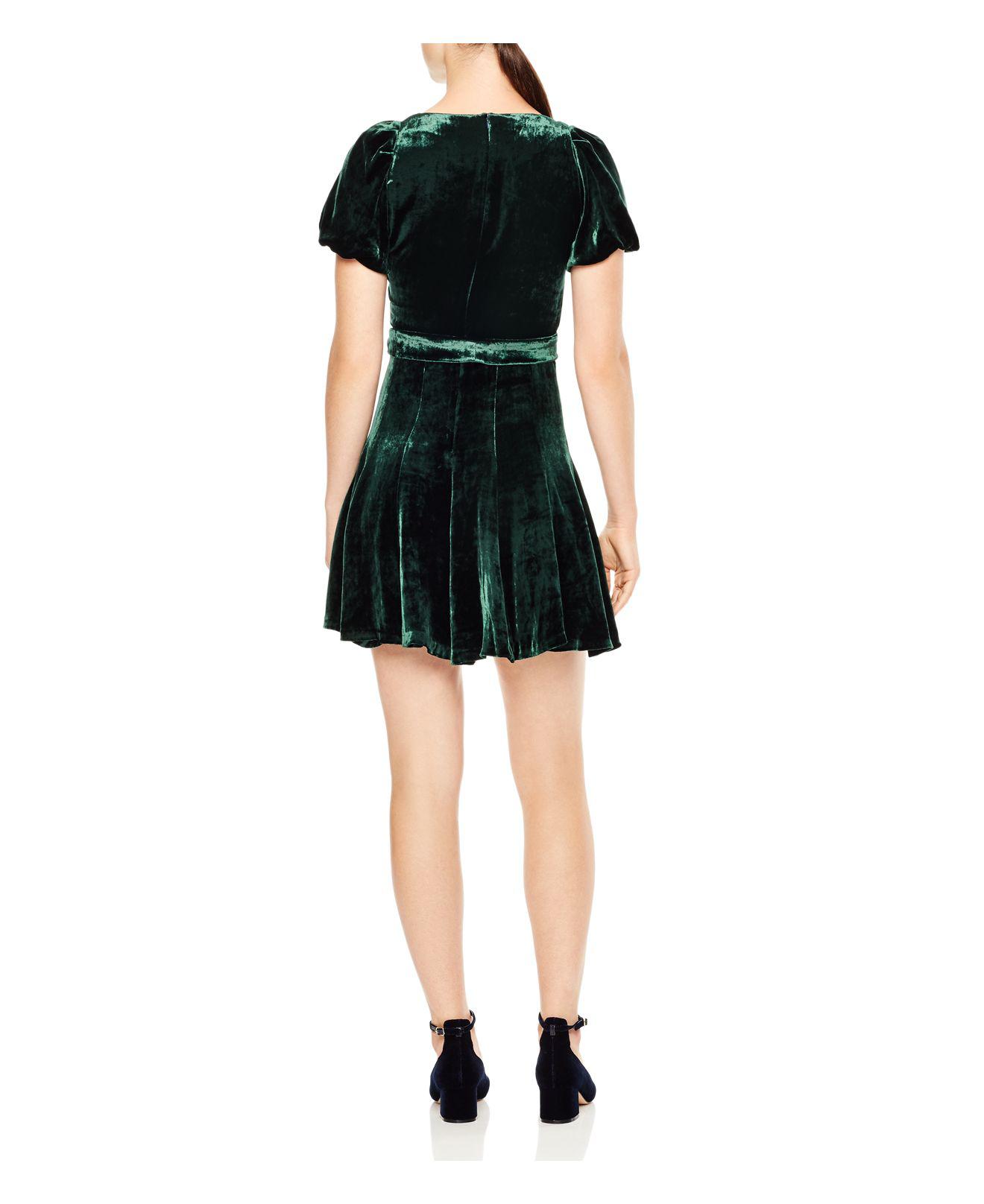 sandro velvet dress