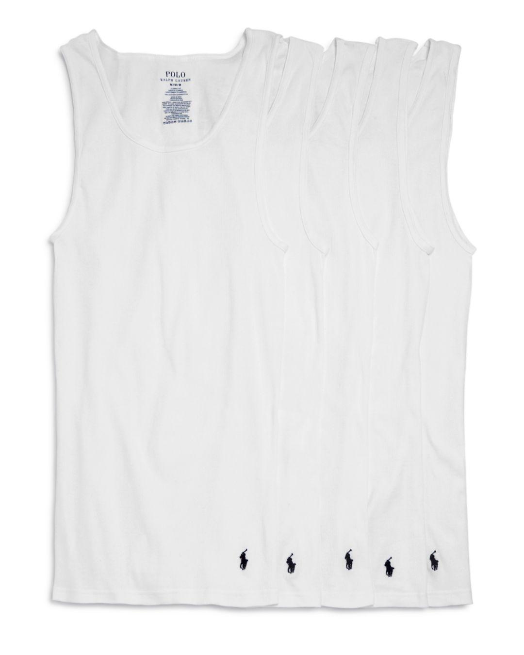 Polo Ralph Lauren Classic Fit Ribbed Tank Top - Pack Of 5 in White for Men  - Lyst