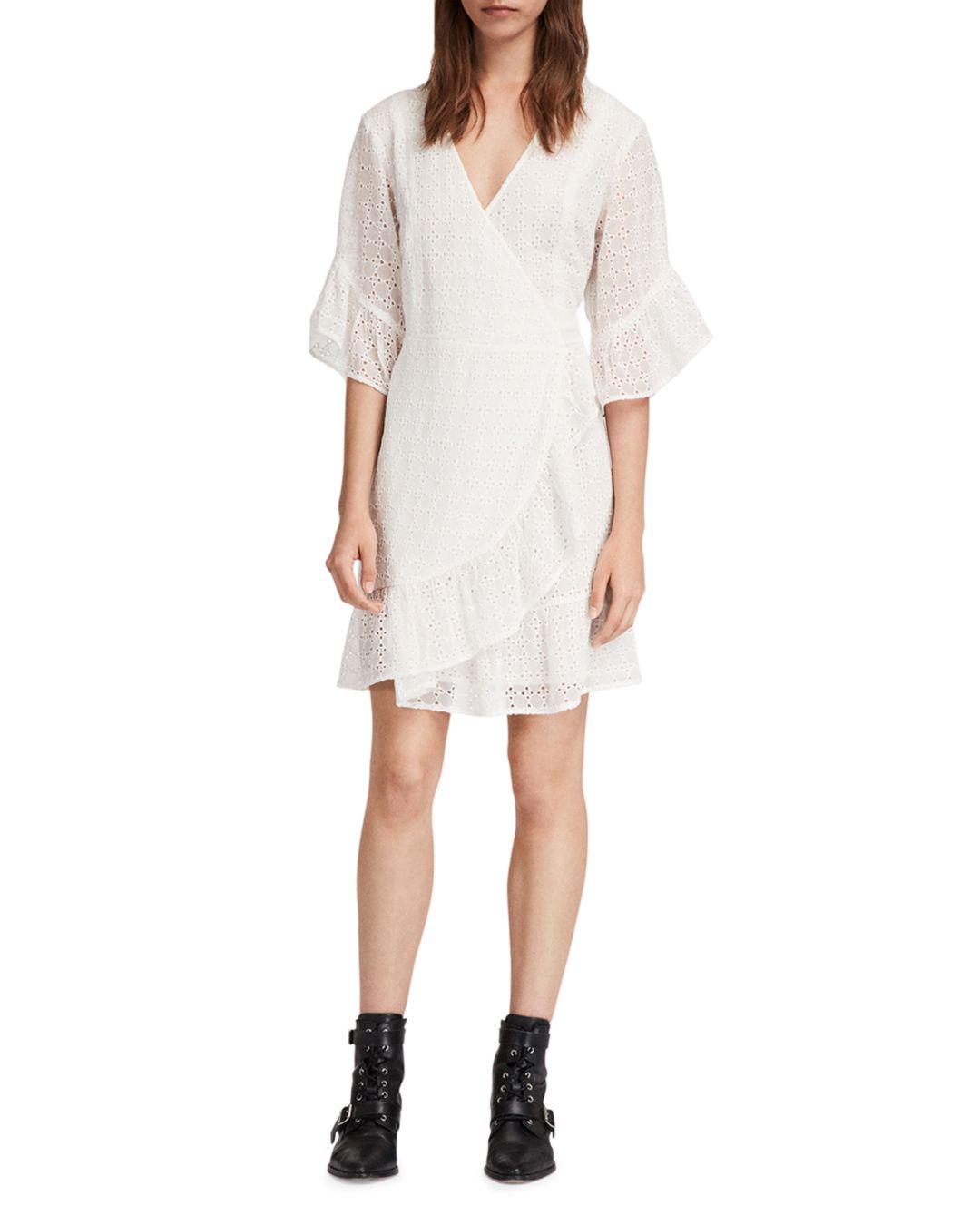 broderie wrap dress