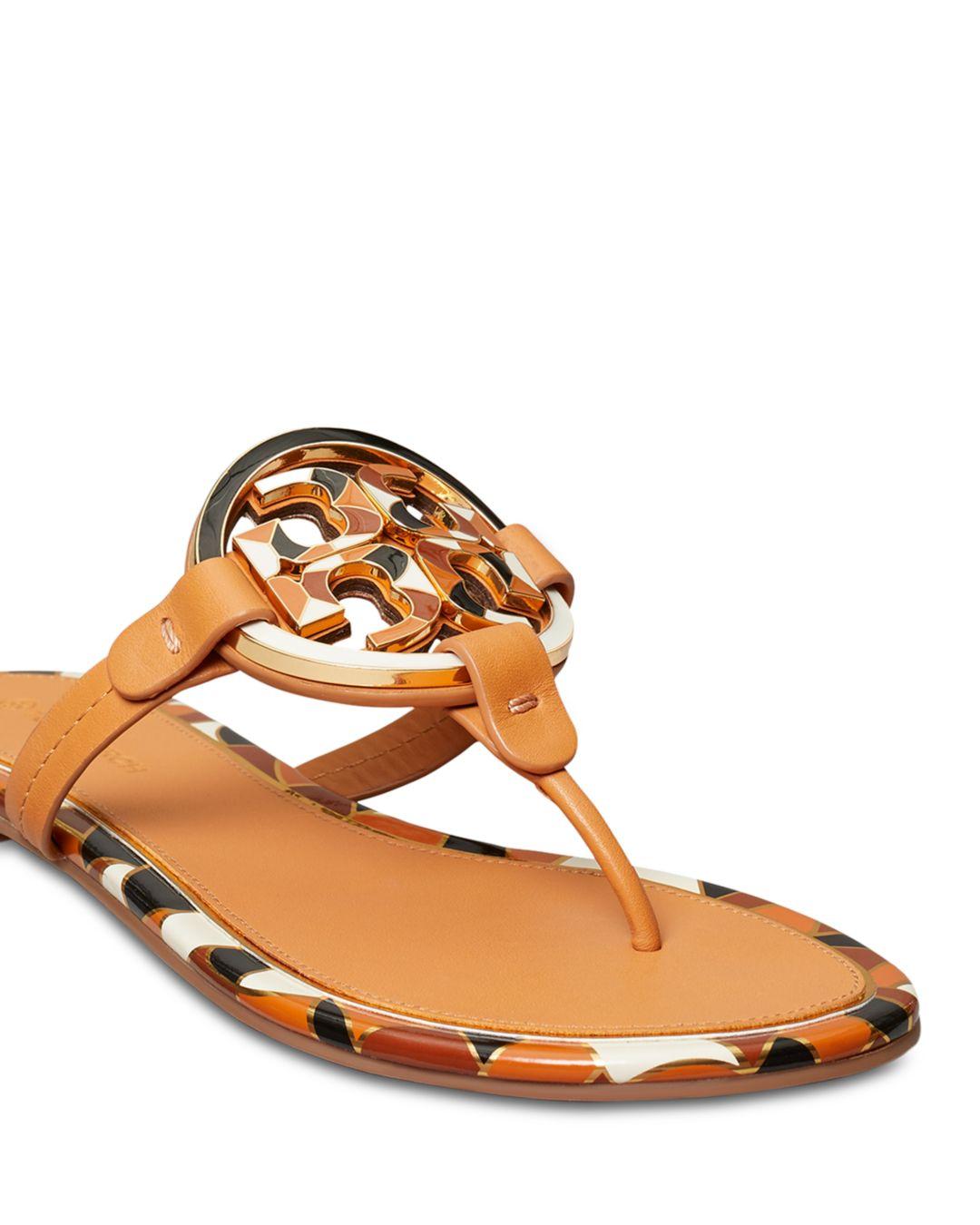 tory burch women's miller enamel thong sandals