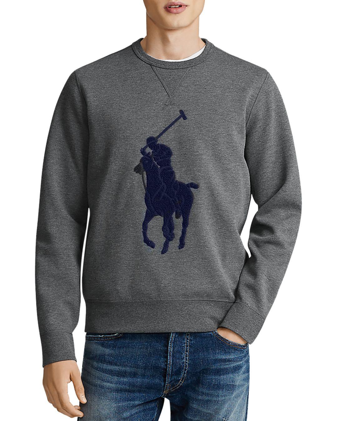 Polo Ralph Lauren Synthetic Big Pony Sweatshirt in Charcoal Heather (Gray)  for Men - Lyst